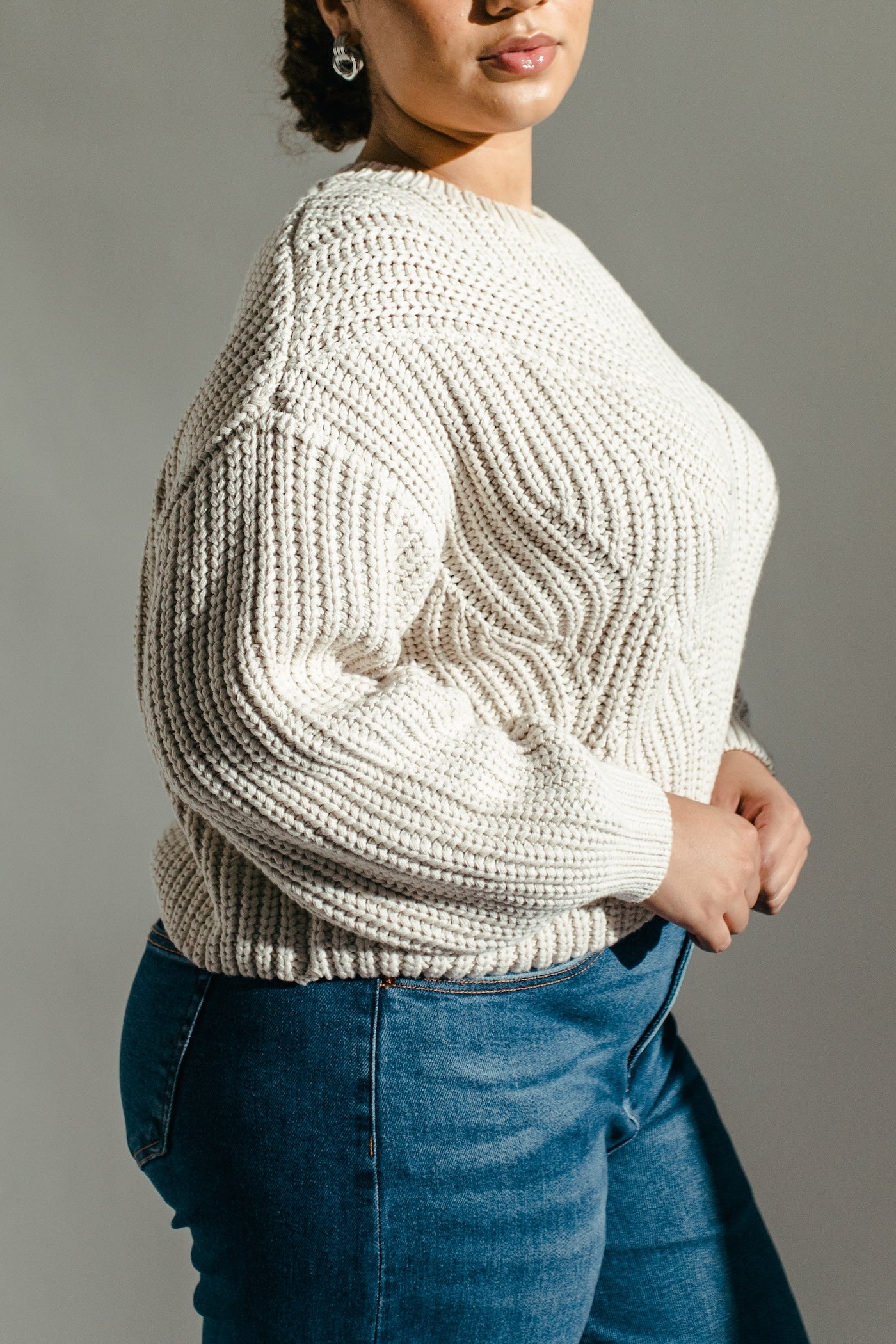 Lori Cable Knit Sweater - Oatmeal