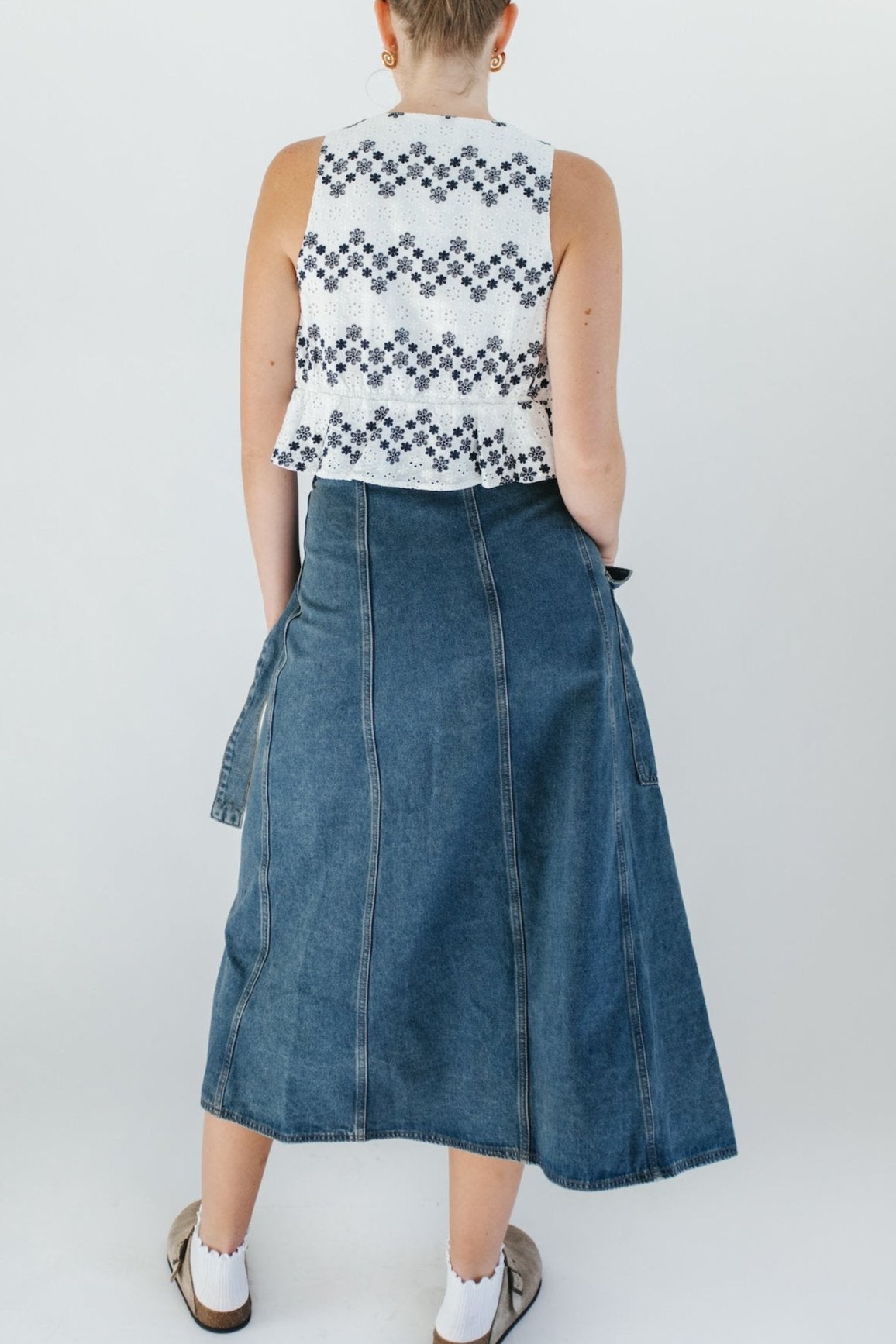 Splendid Cargo Wrap Skirt - Denim