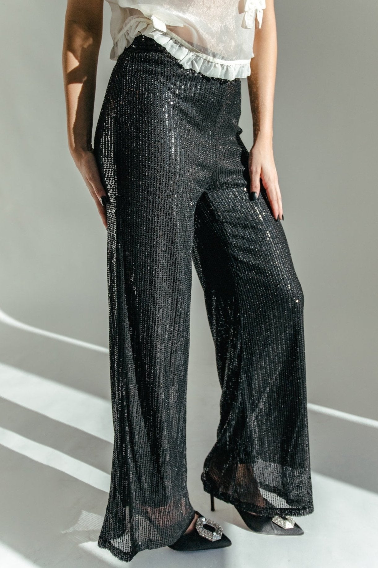 Move On Up Sequin Pant - Black