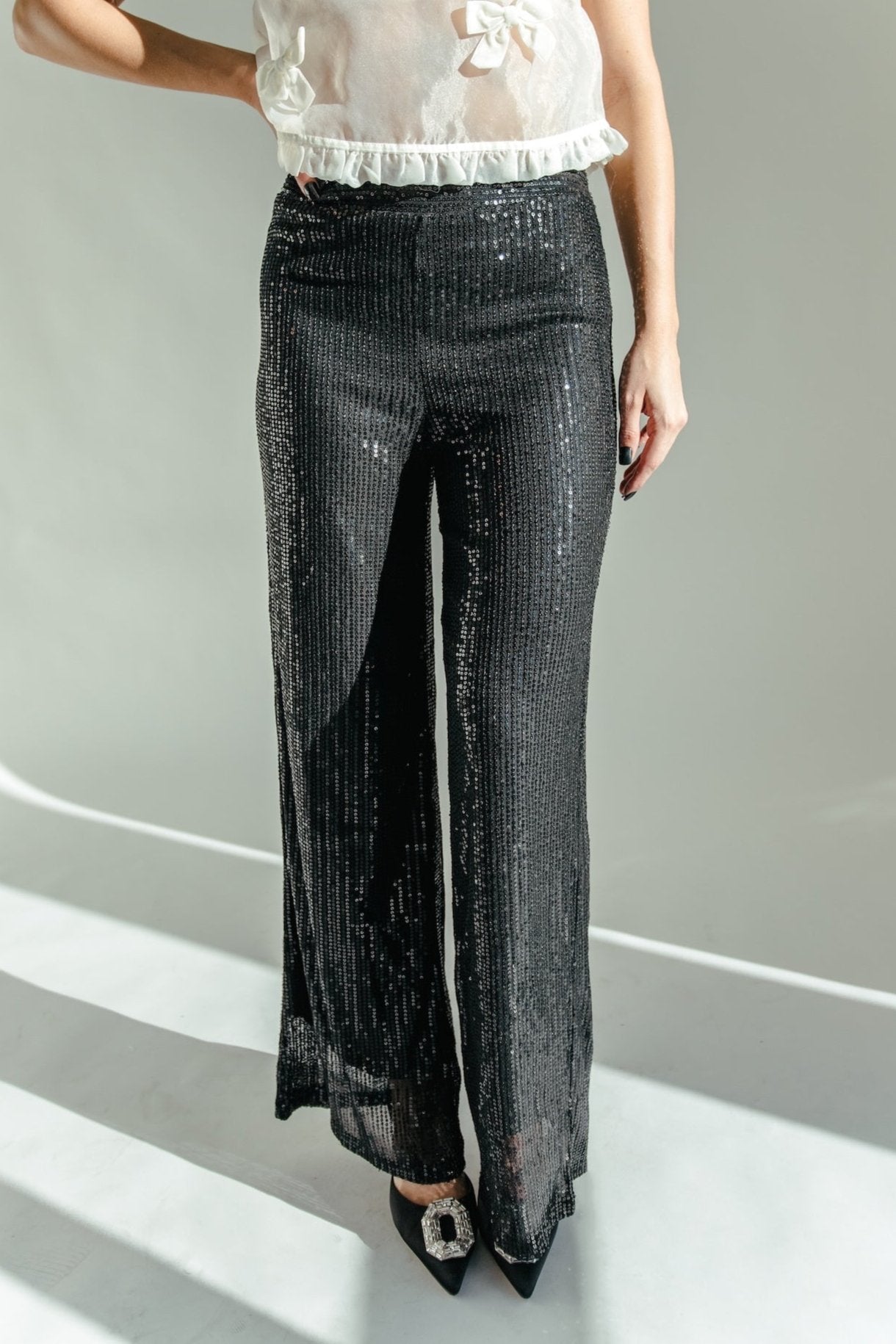 Move On Up Sequin Pant - Black