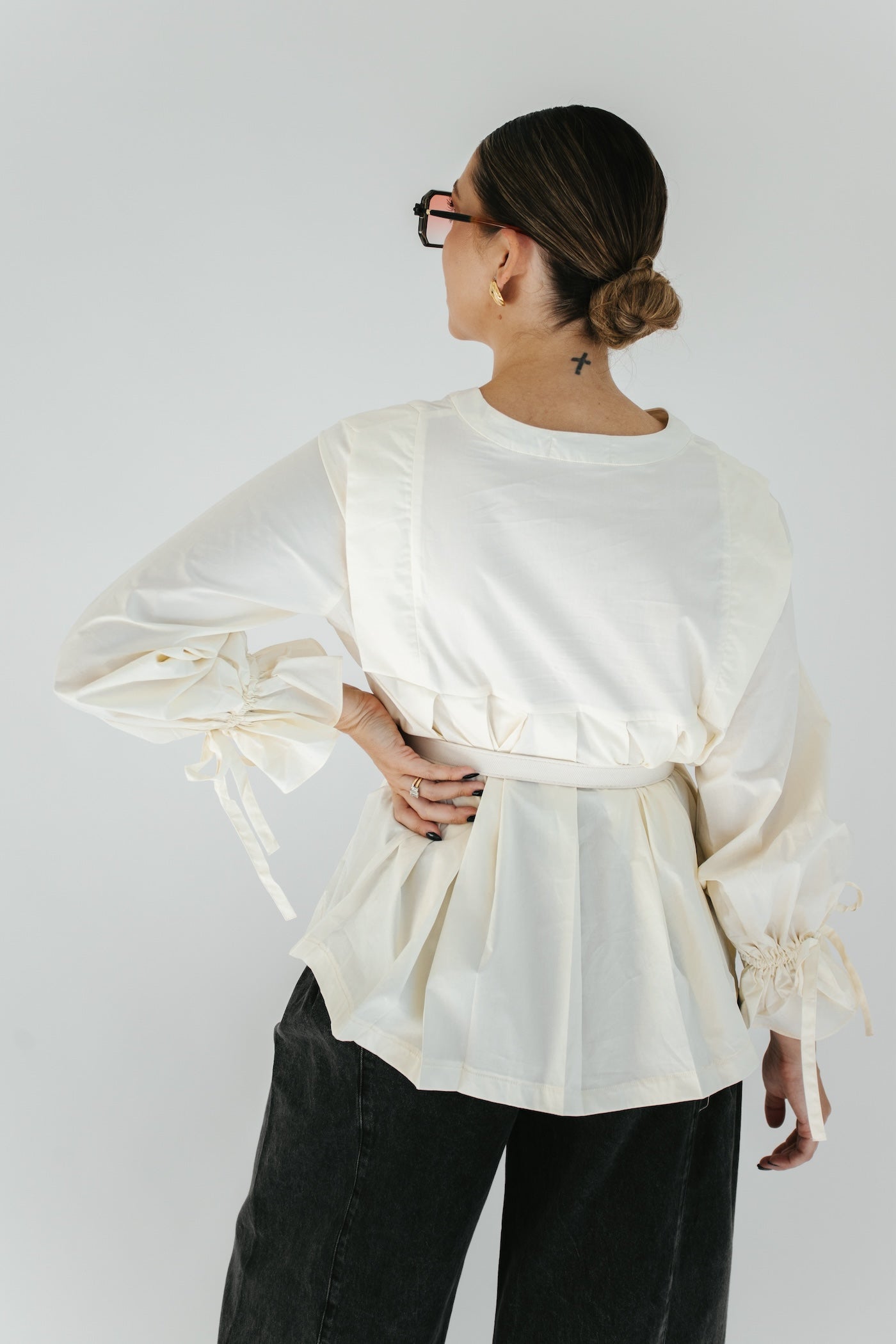 Cosette Pleated Blouse - Cream