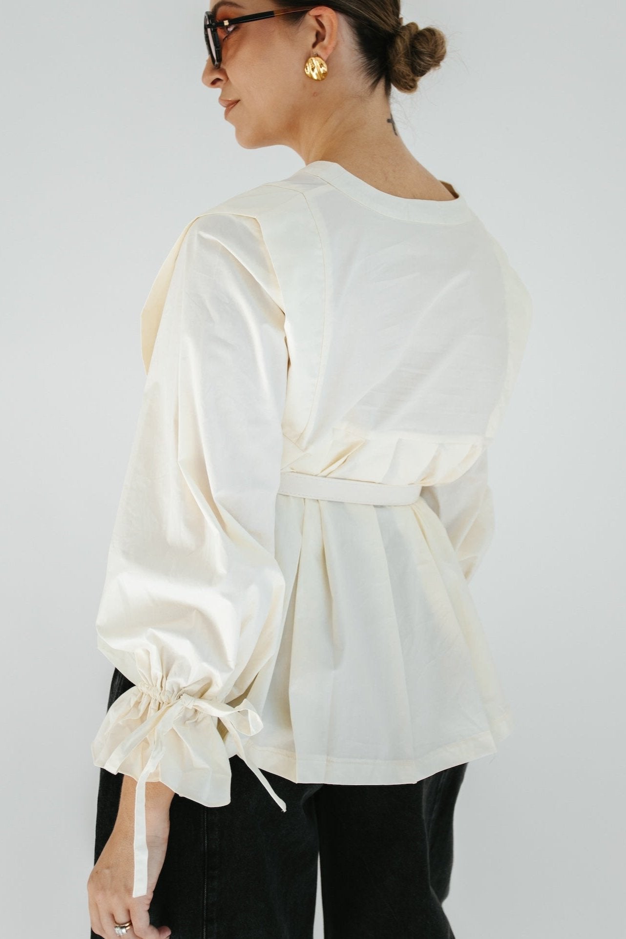 Cosette Pleated Blouse - Cream