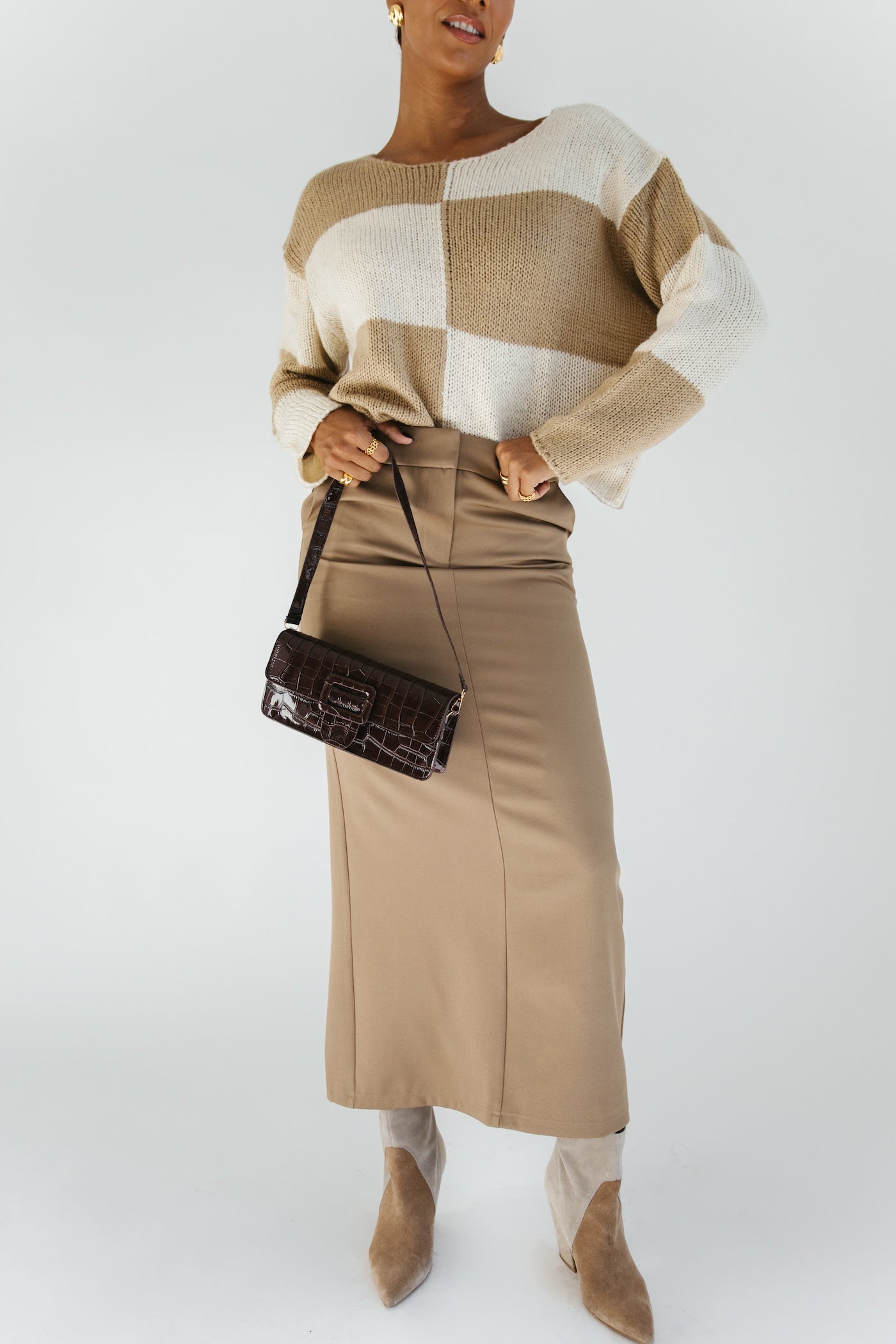 New Beginnings Maxi Skirt - Khaki