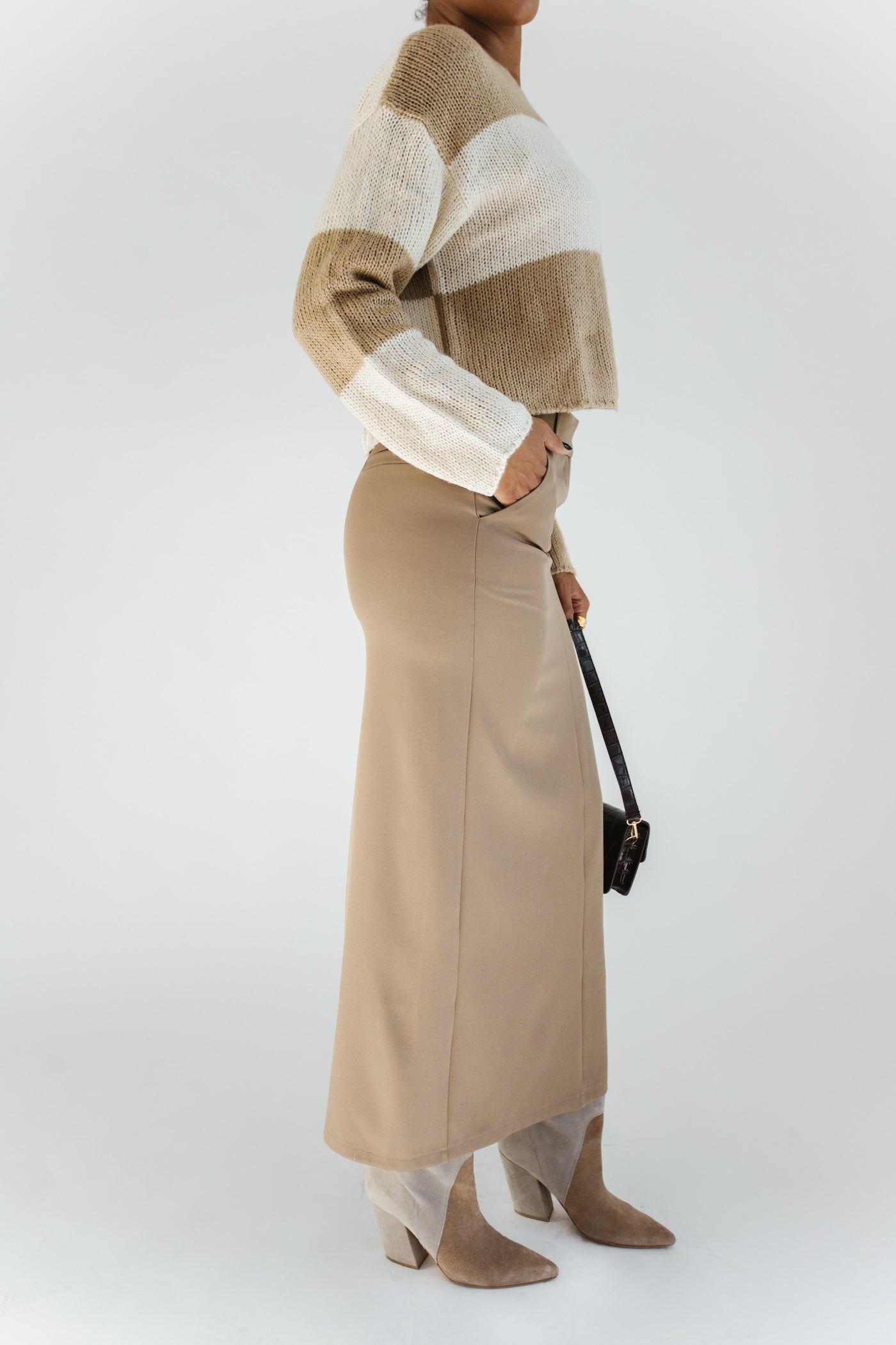 New Beginnings Maxi Skirt - Khaki