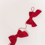 Velvet Red Bow Garland - 4'