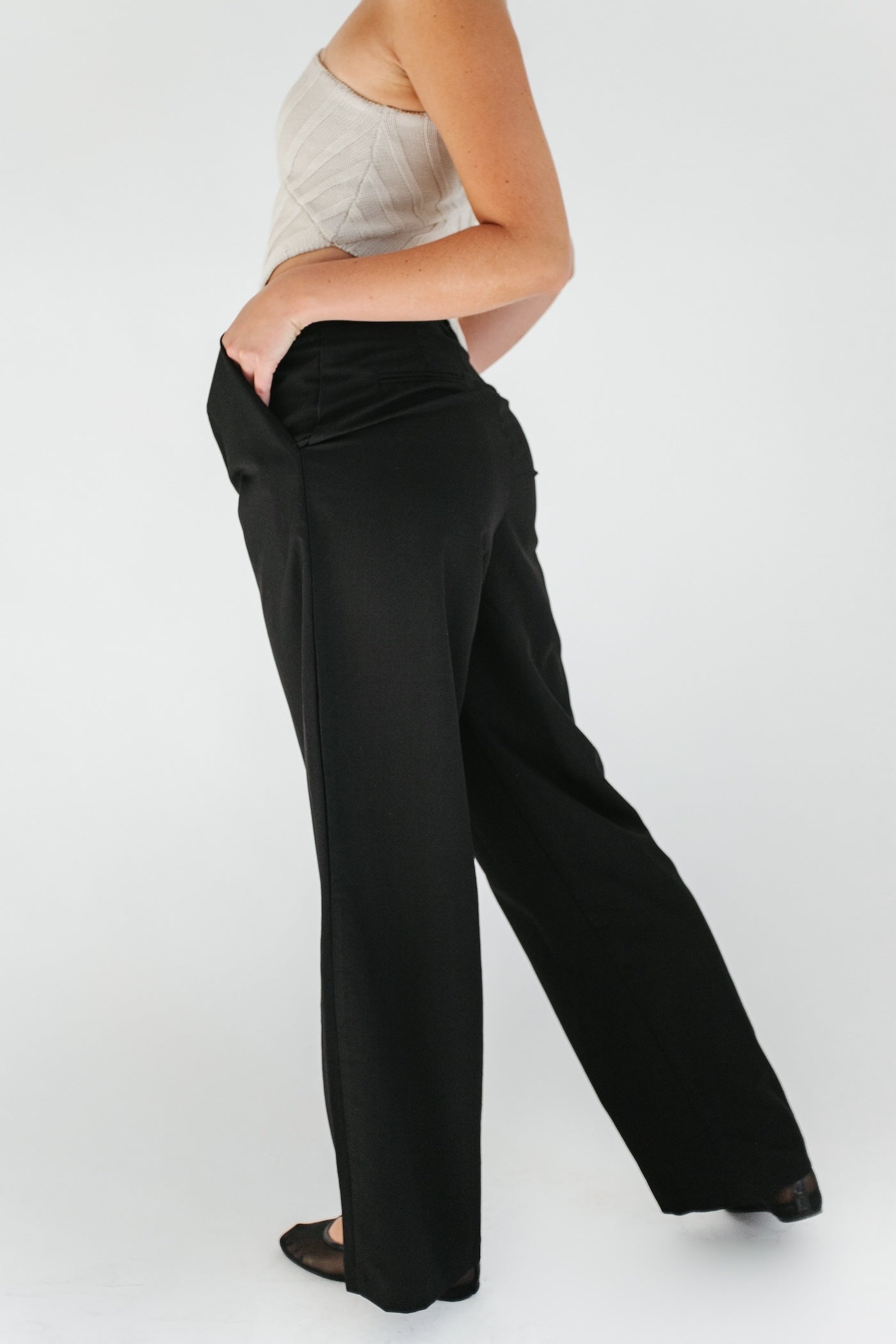 At My Best Pleated Trouser - Black