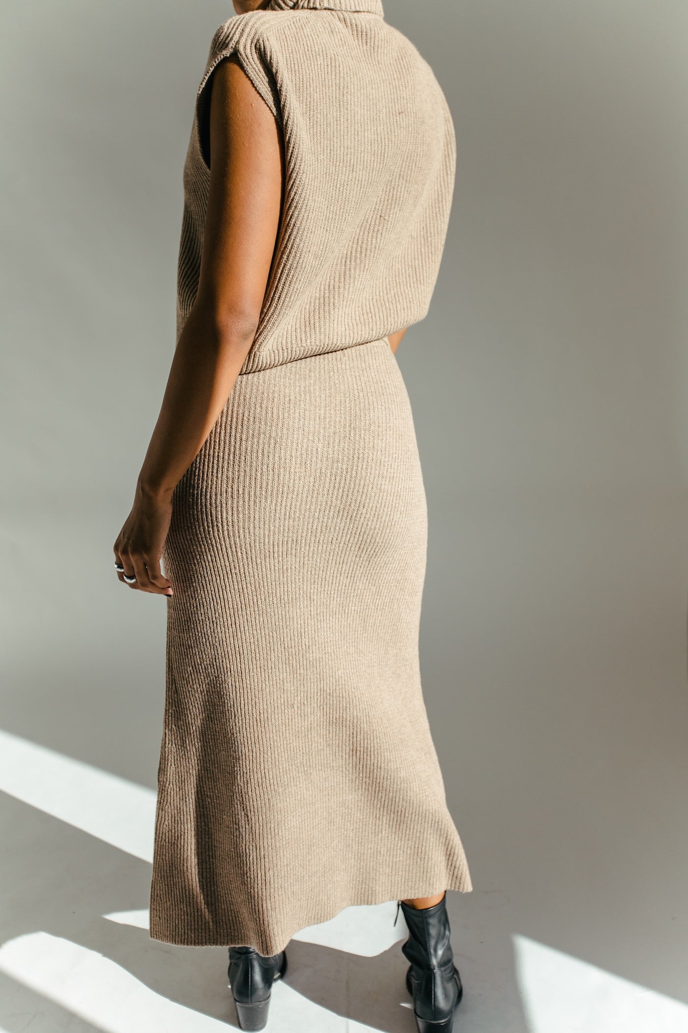 Isabella Sweater + Skirt Set - Taupe