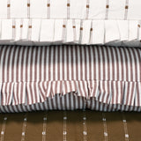 Oversized Ruffle Bolster Pillow - Brown - 18"x43"