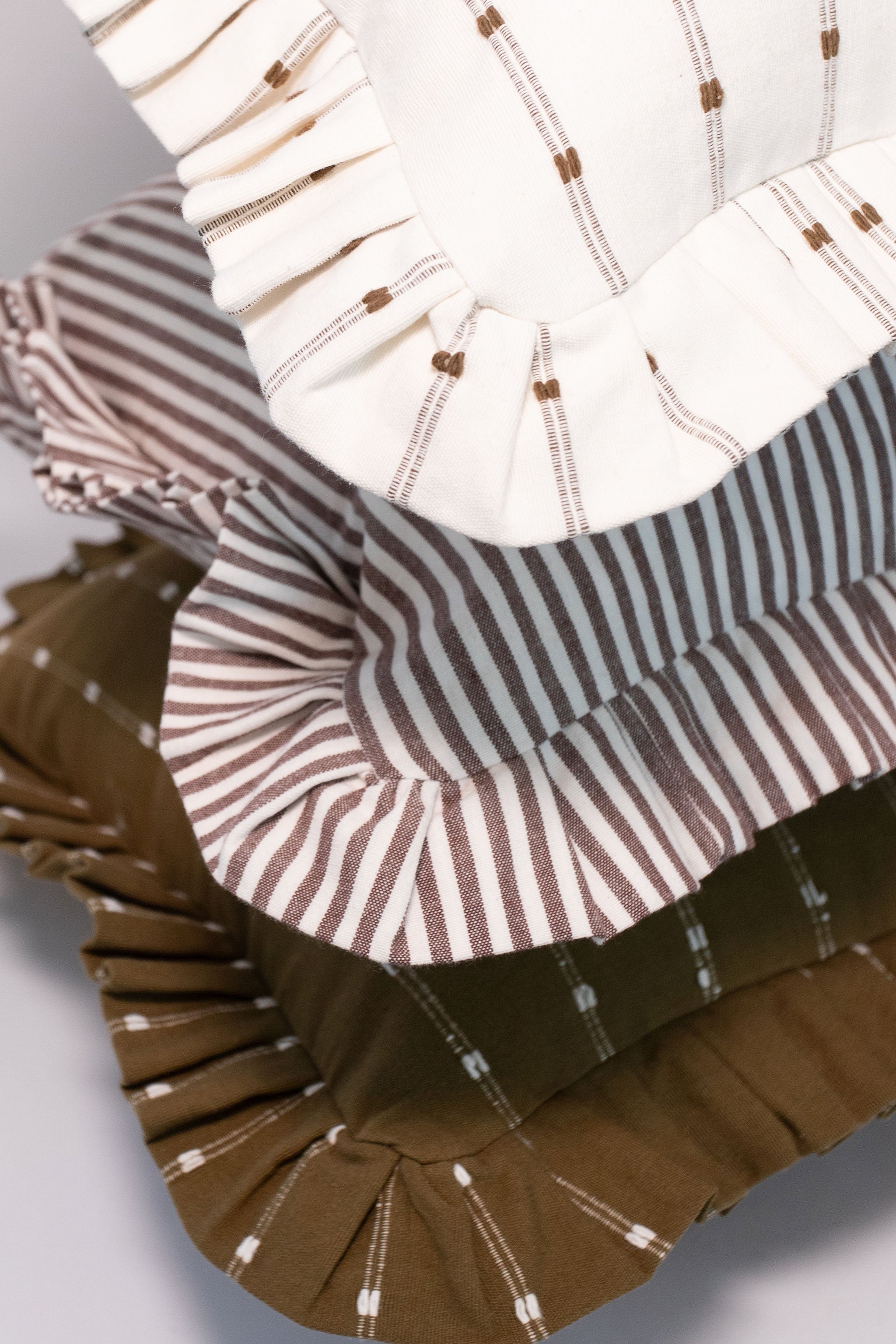 Oversized Ruffle Bolster Pillow - Dark Green - 18