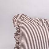 Oversized Ruffle Bolster Pillow - Brown - 18"x43"