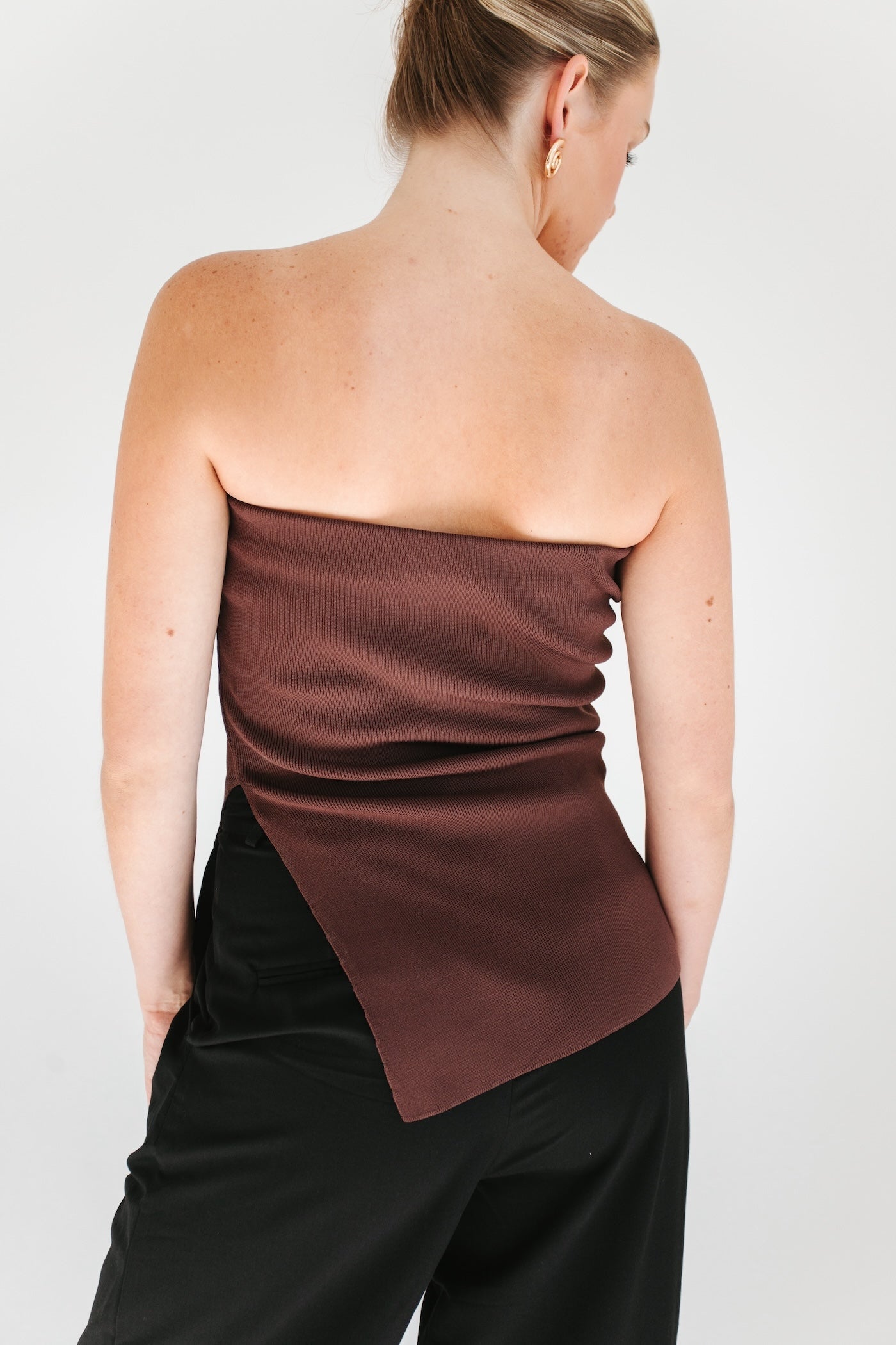 Easy Does It Strapless Top - Mocha