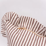 Oversized Ruffle Bolster Pillow - Brown - 18"x43"