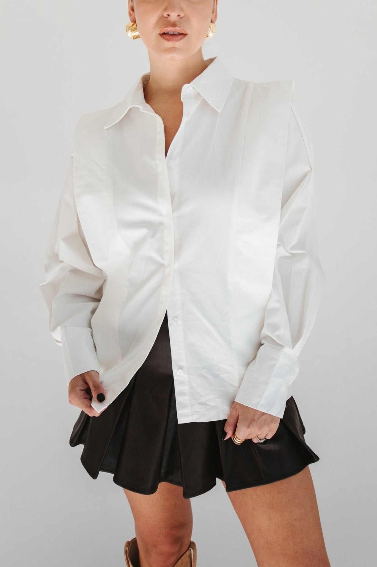 Henrietta Structured Blouse - White