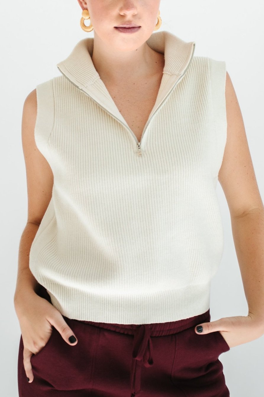 Ivory sweater vest best sale