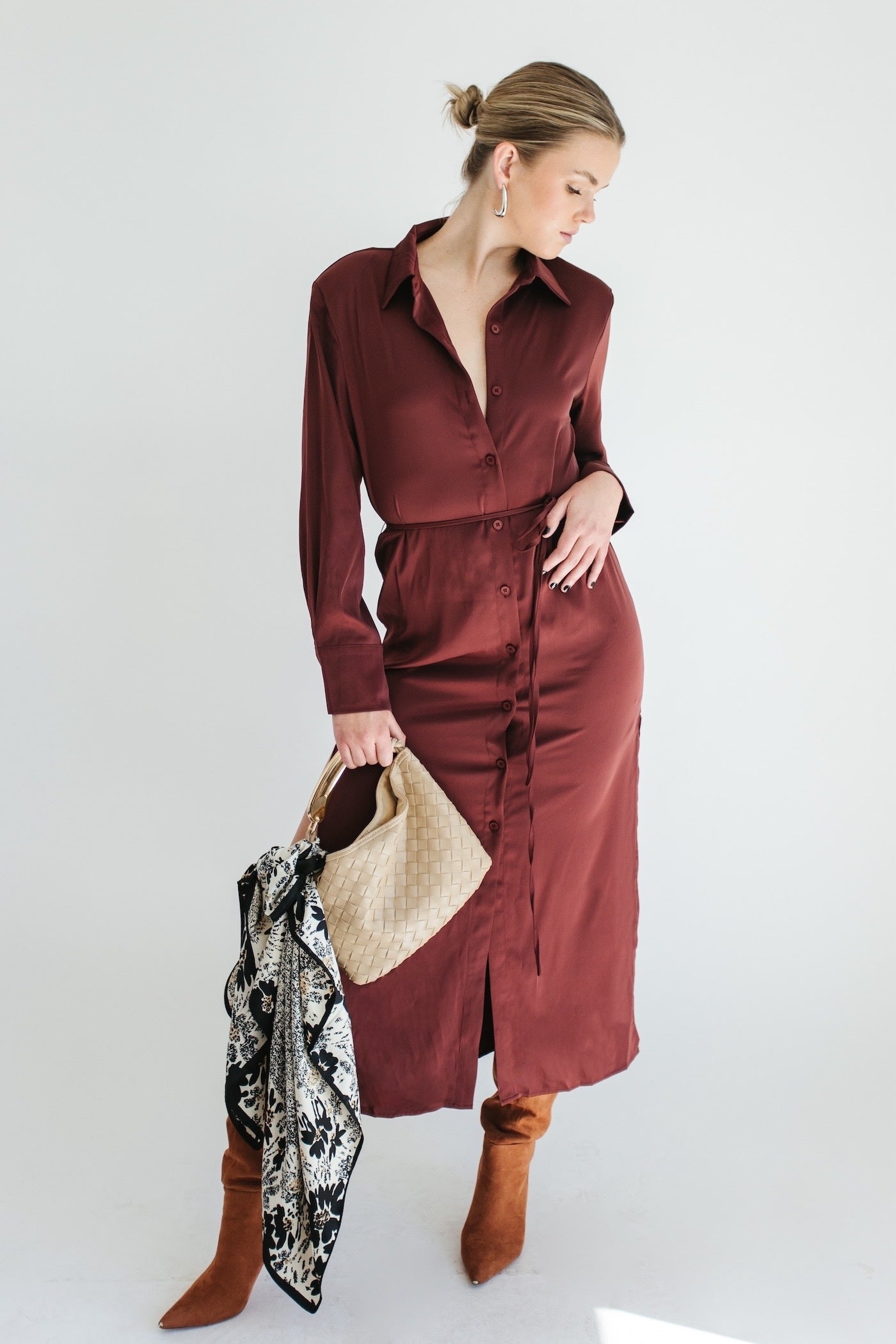 Anastacia Maxi Dress - Burgundy