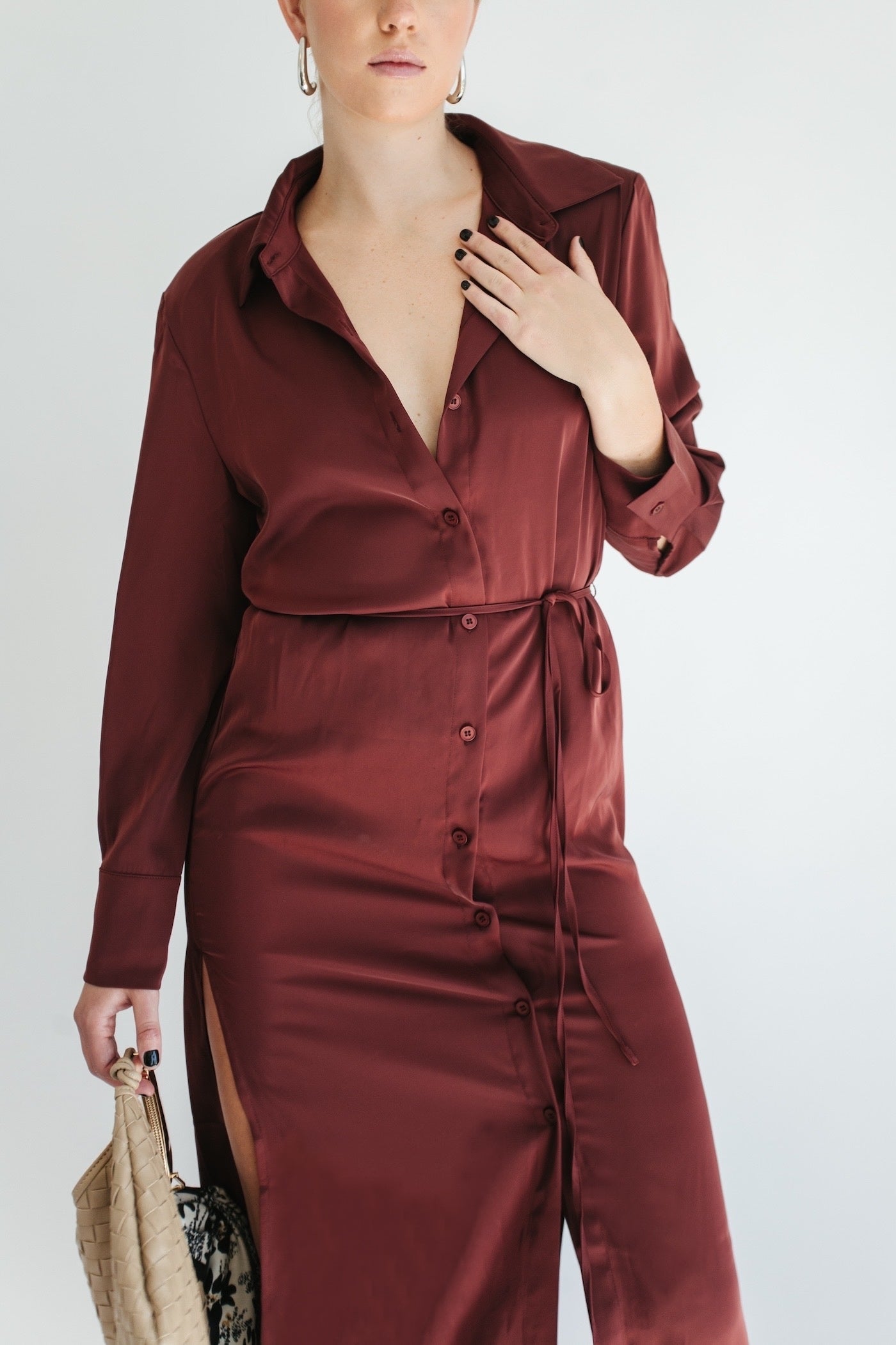 Anastacia Maxi Dress - Burgundy