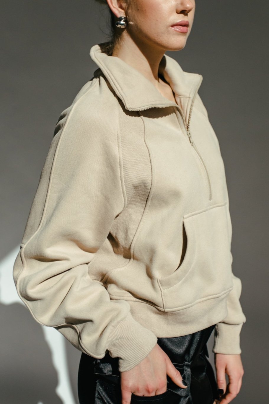 Gabriella Quarter Zip - Taupe