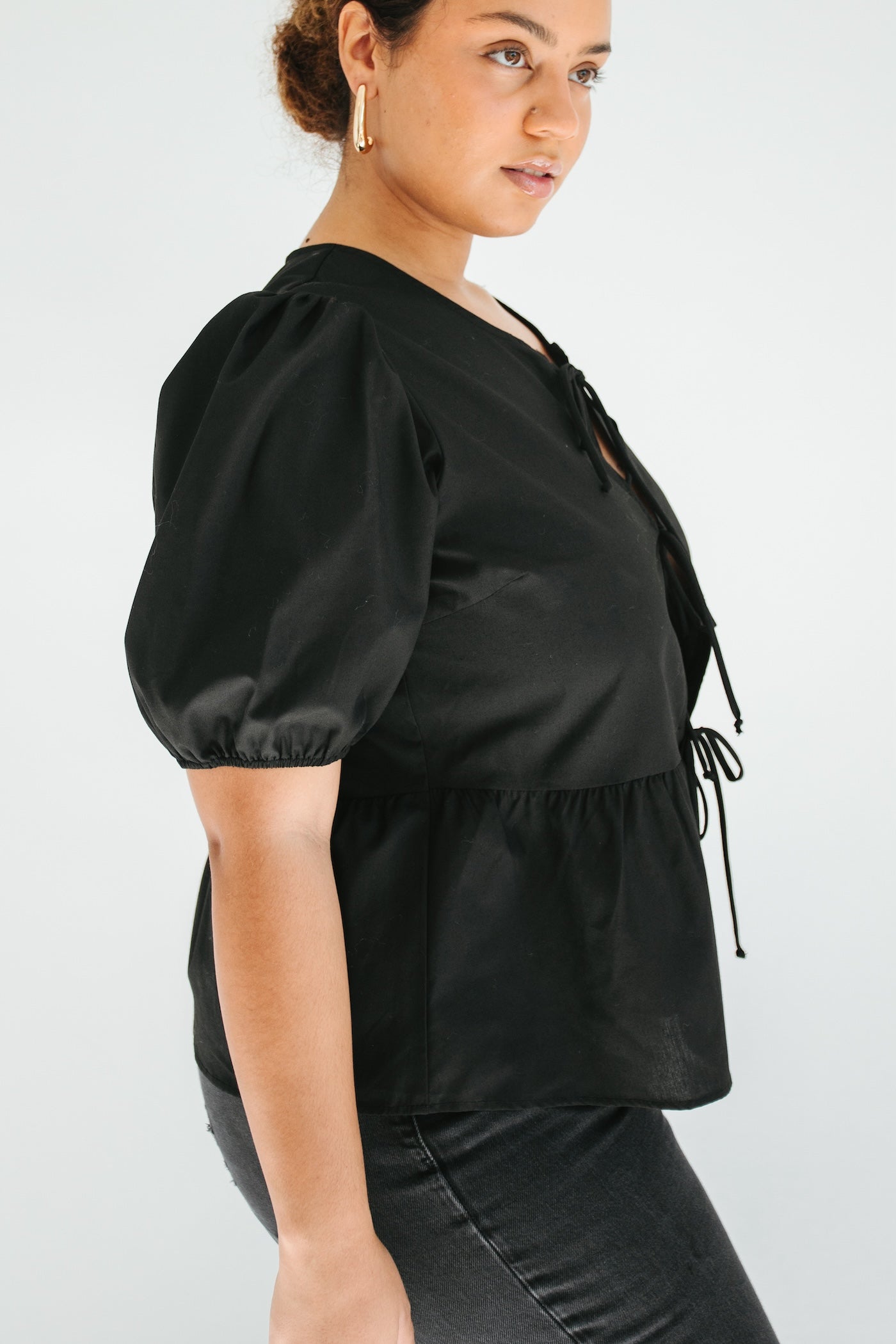 Doe Tie Top -  Black