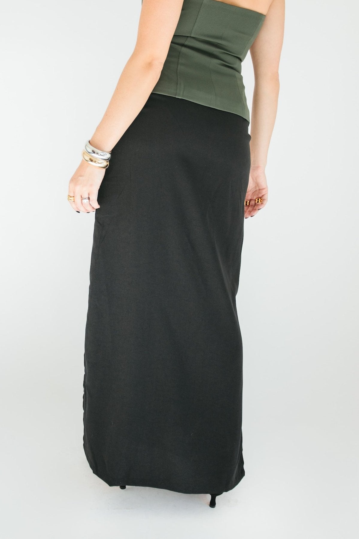 Shiver Maxi Skirt - Black