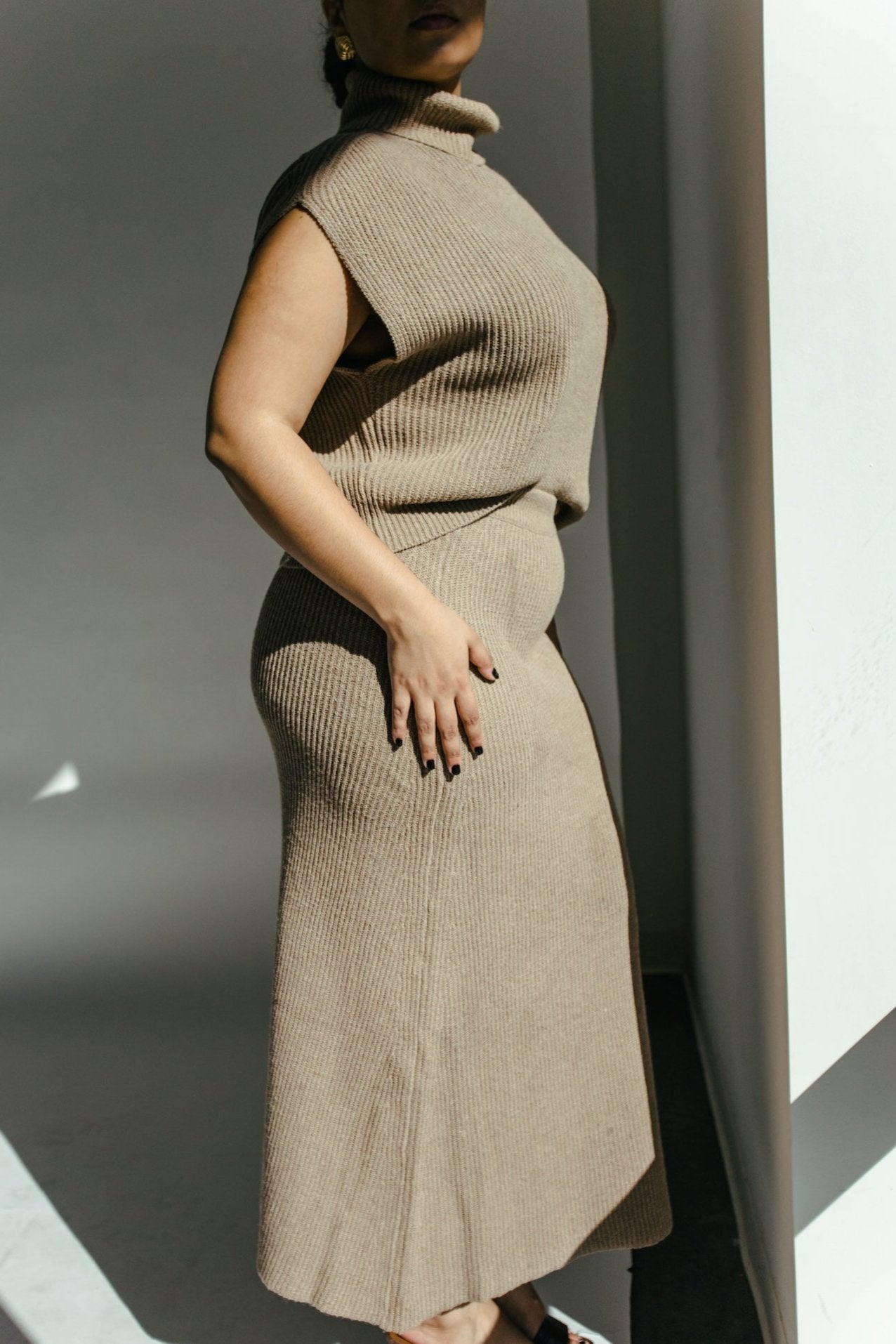 Isabella Sweater + Skirt Set - Taupe