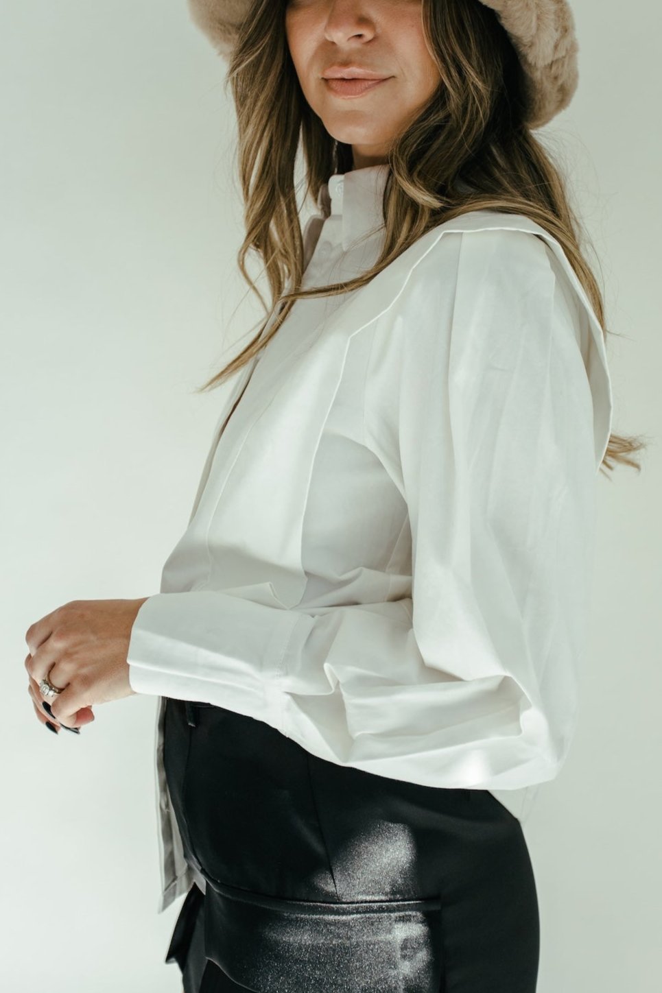 Henrietta Structured Blouse - White