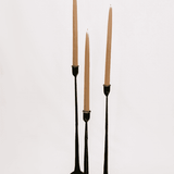 Elissa Cast Iron Taper Candle Holder - Set of 3