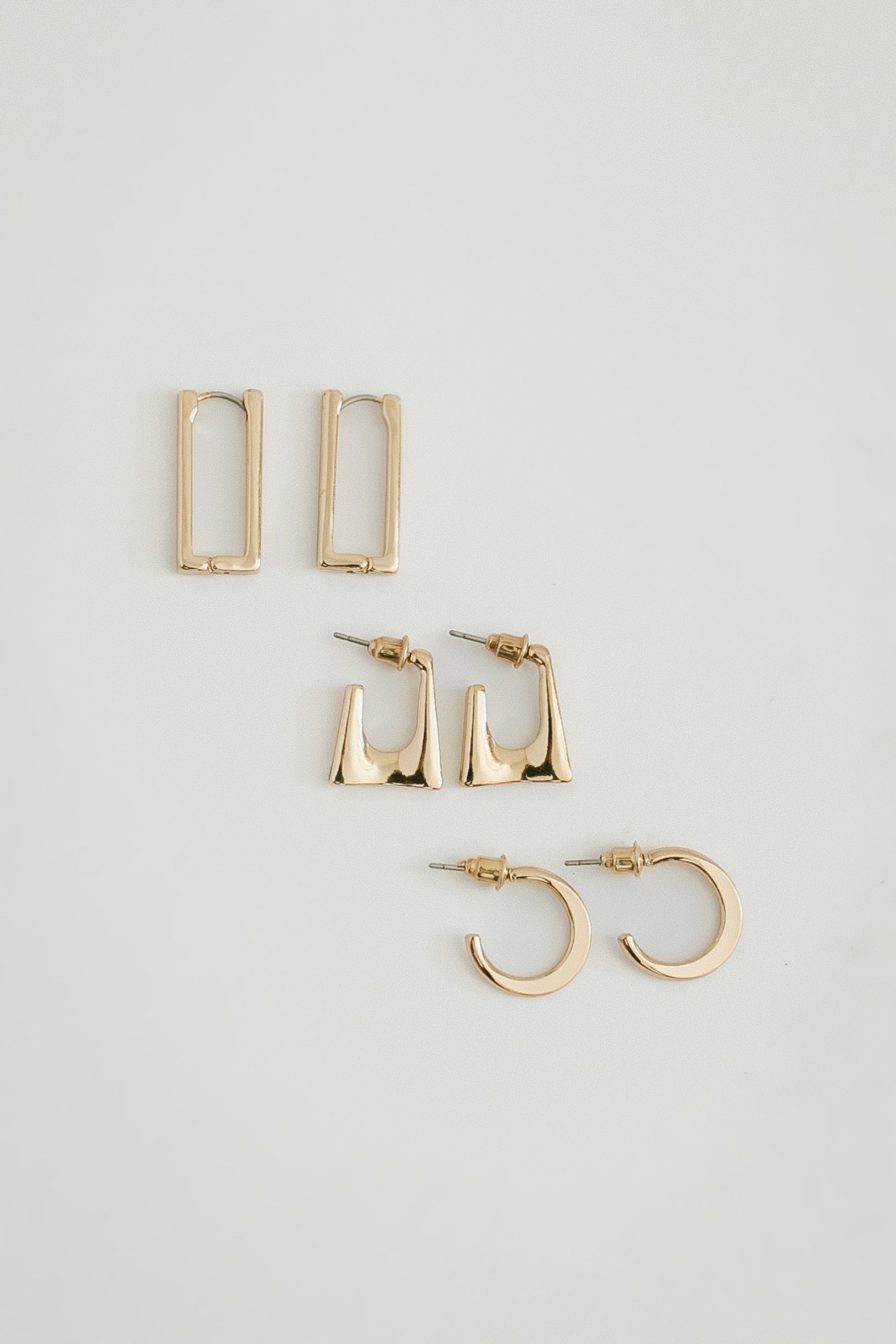Delmar Earring Set Of 3 - Gold