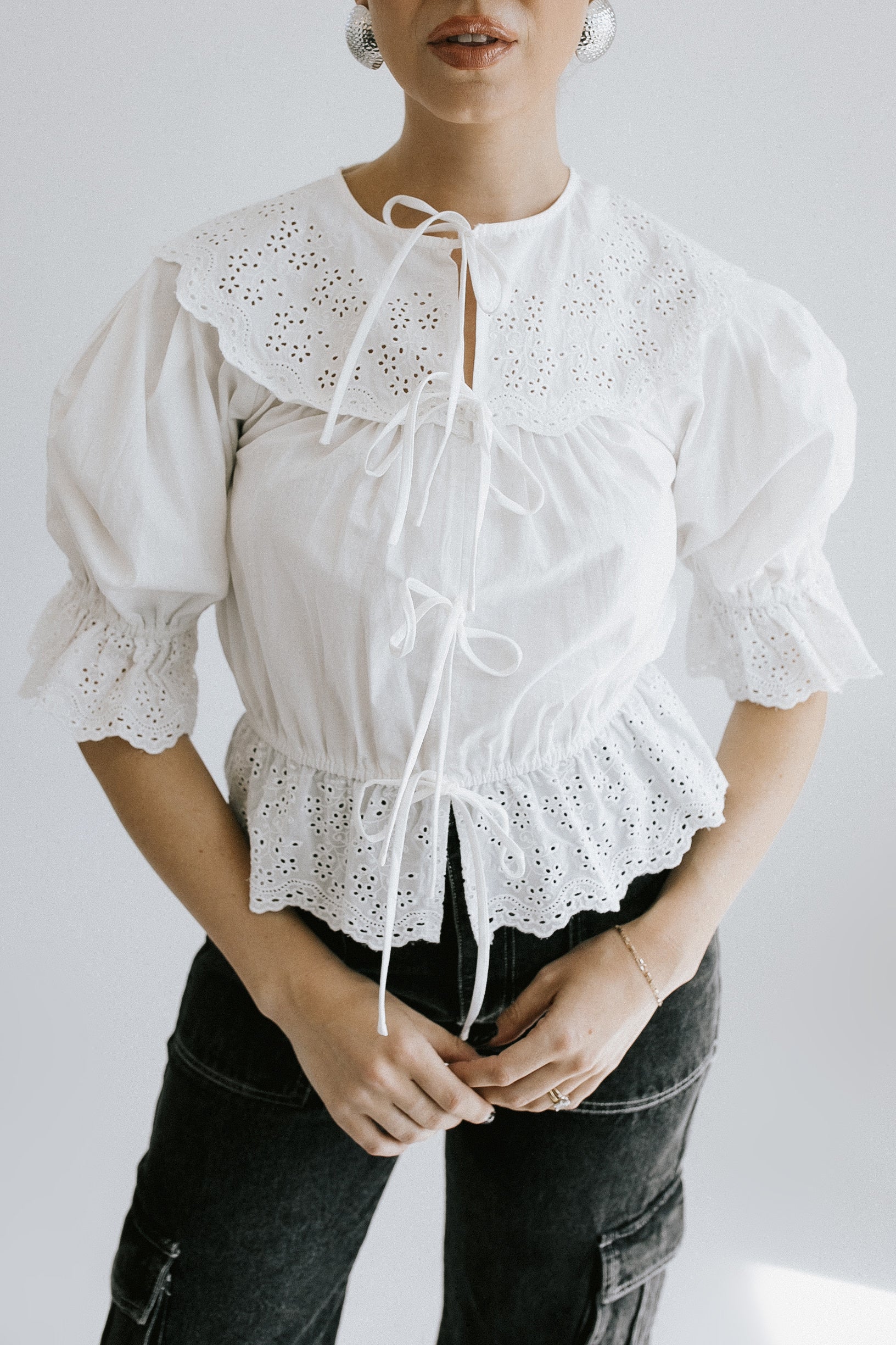 Forever Puff Sleeve Top - White