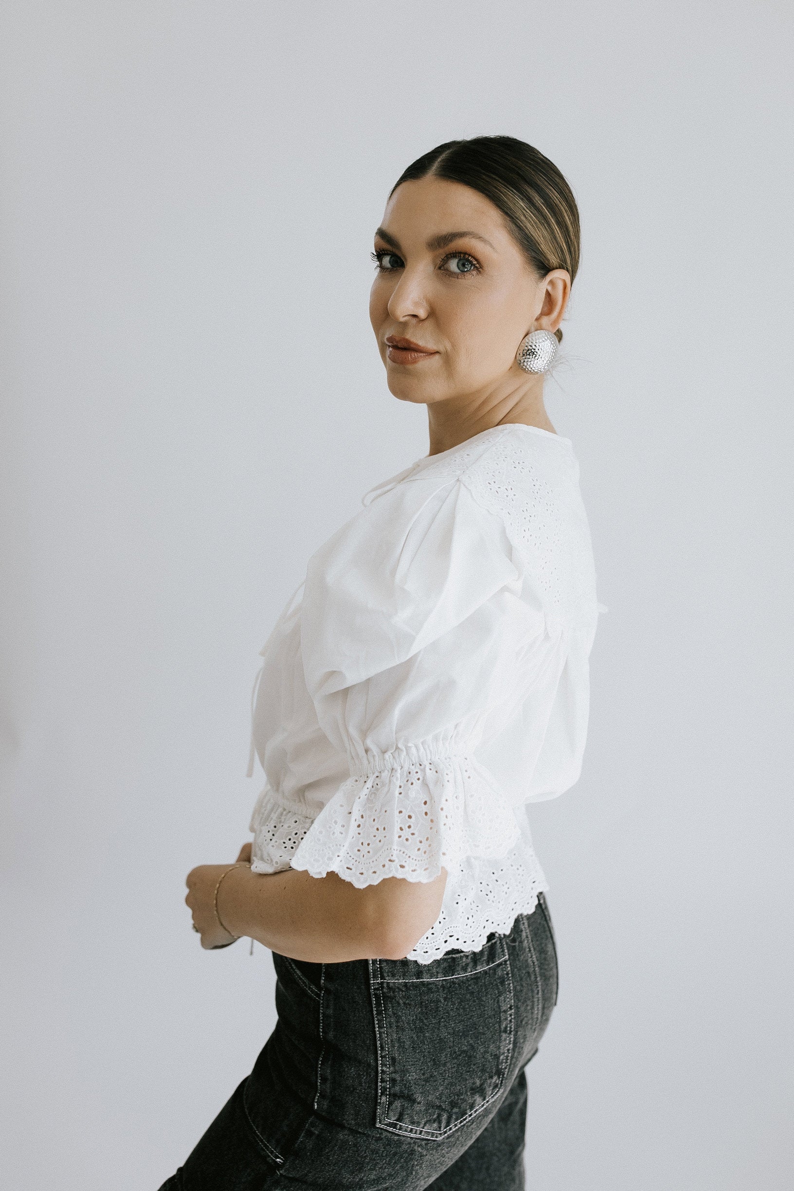 Forever Puff Sleeve Top - White