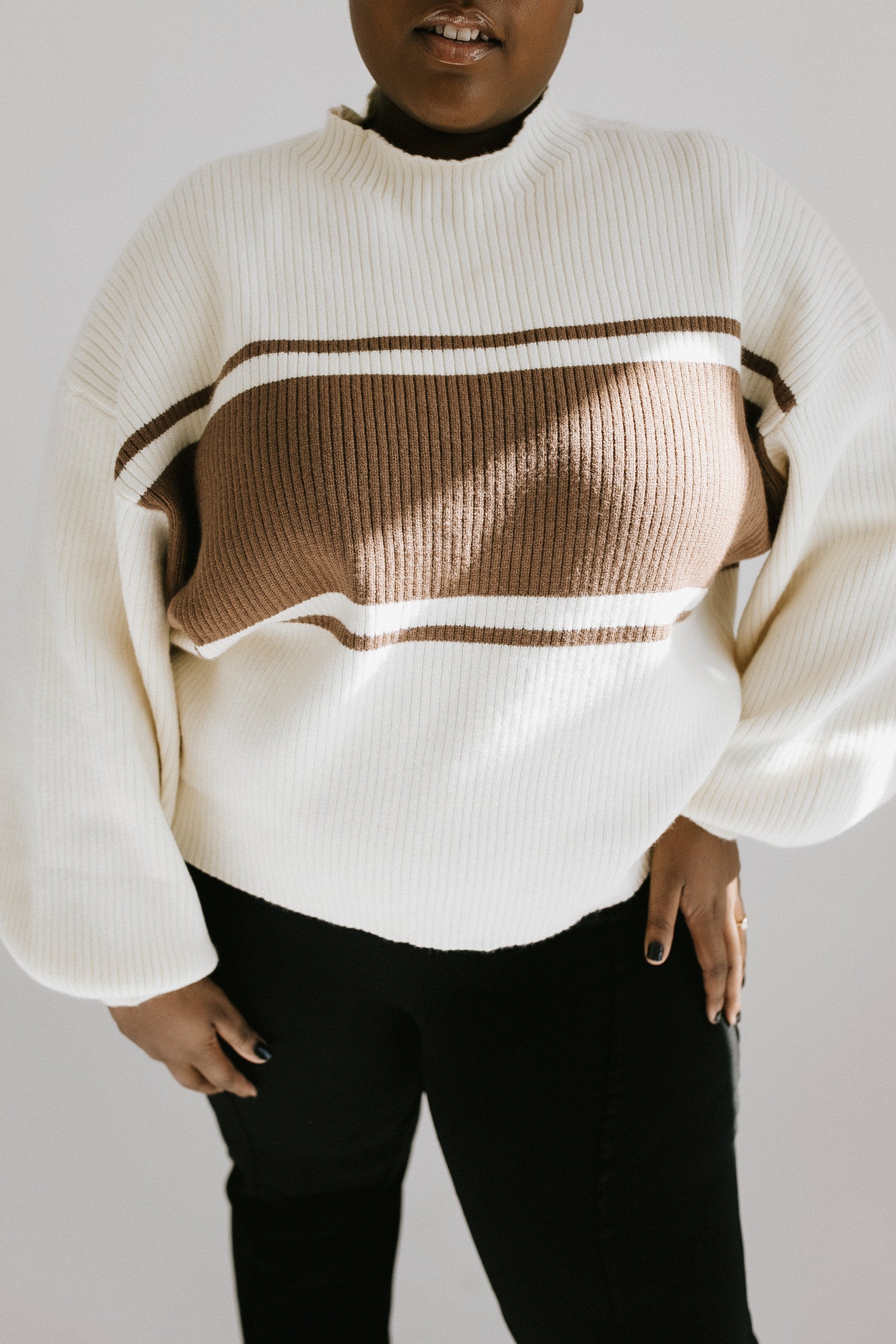 Shona Striped Sweater - Ivory