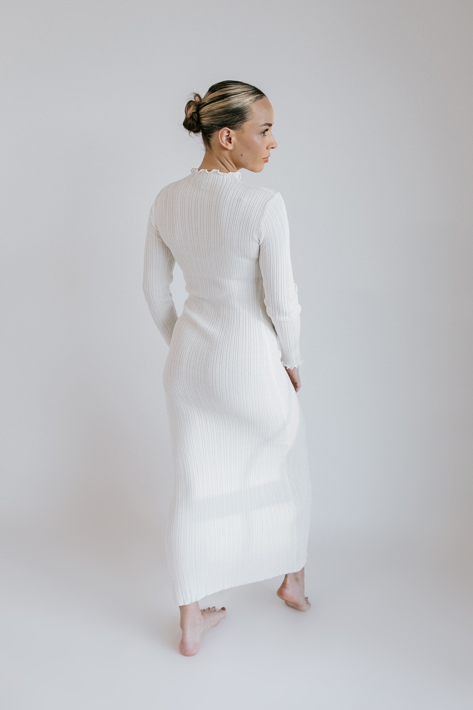 Emma Pleated Maxi Dress - Ivory