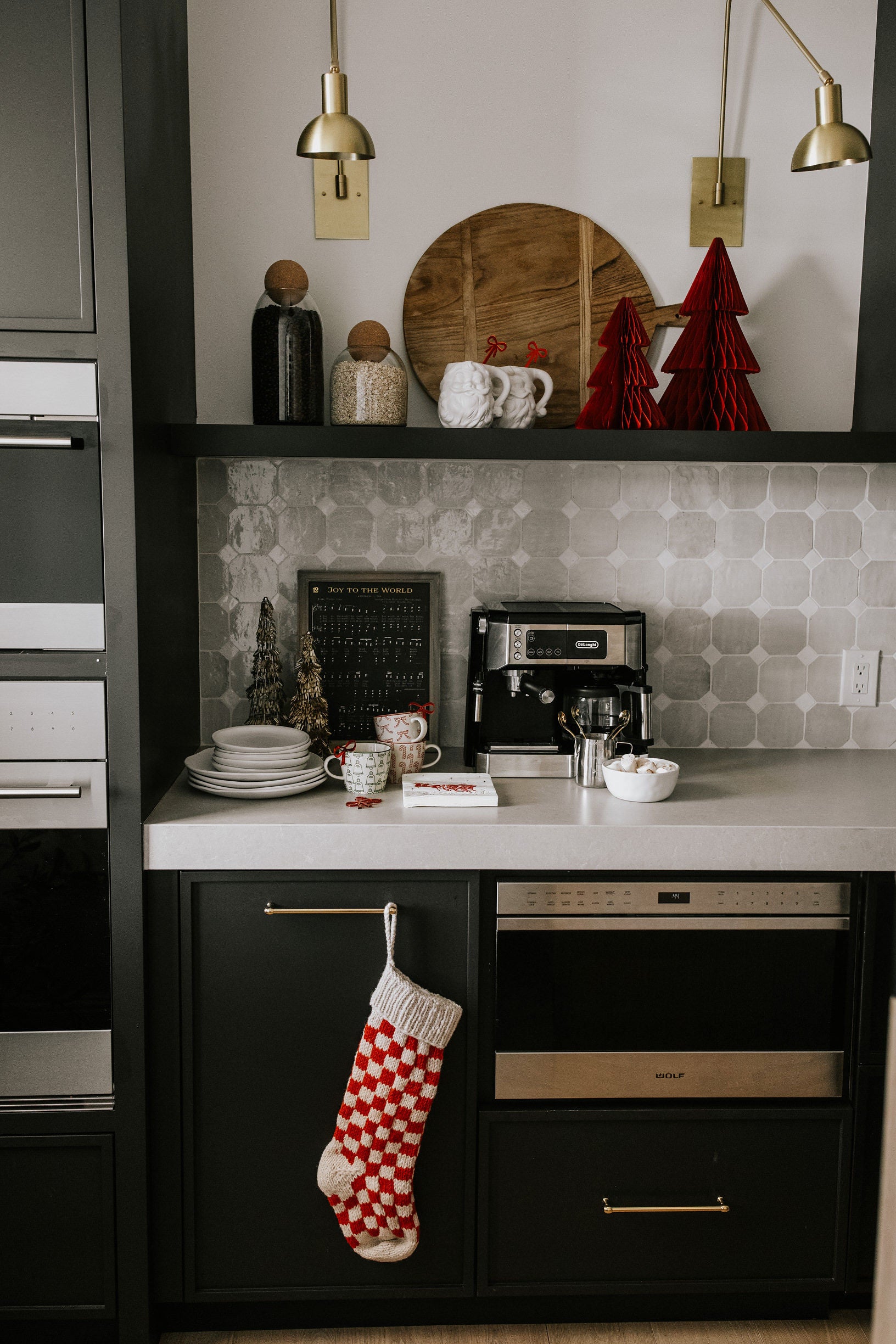 Candy Cane Checker Stocking