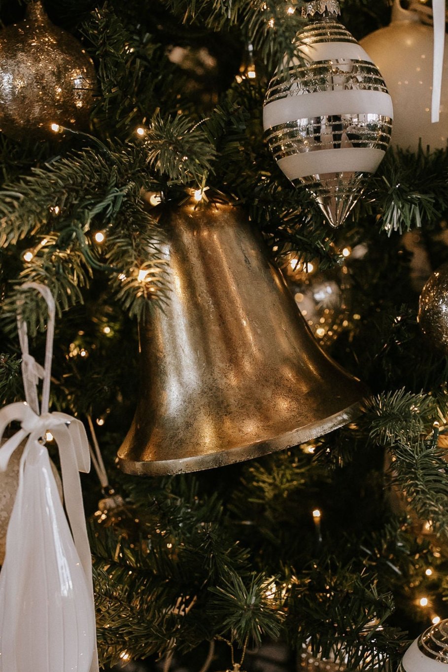 Winter Chime Bell Ornament - Gold