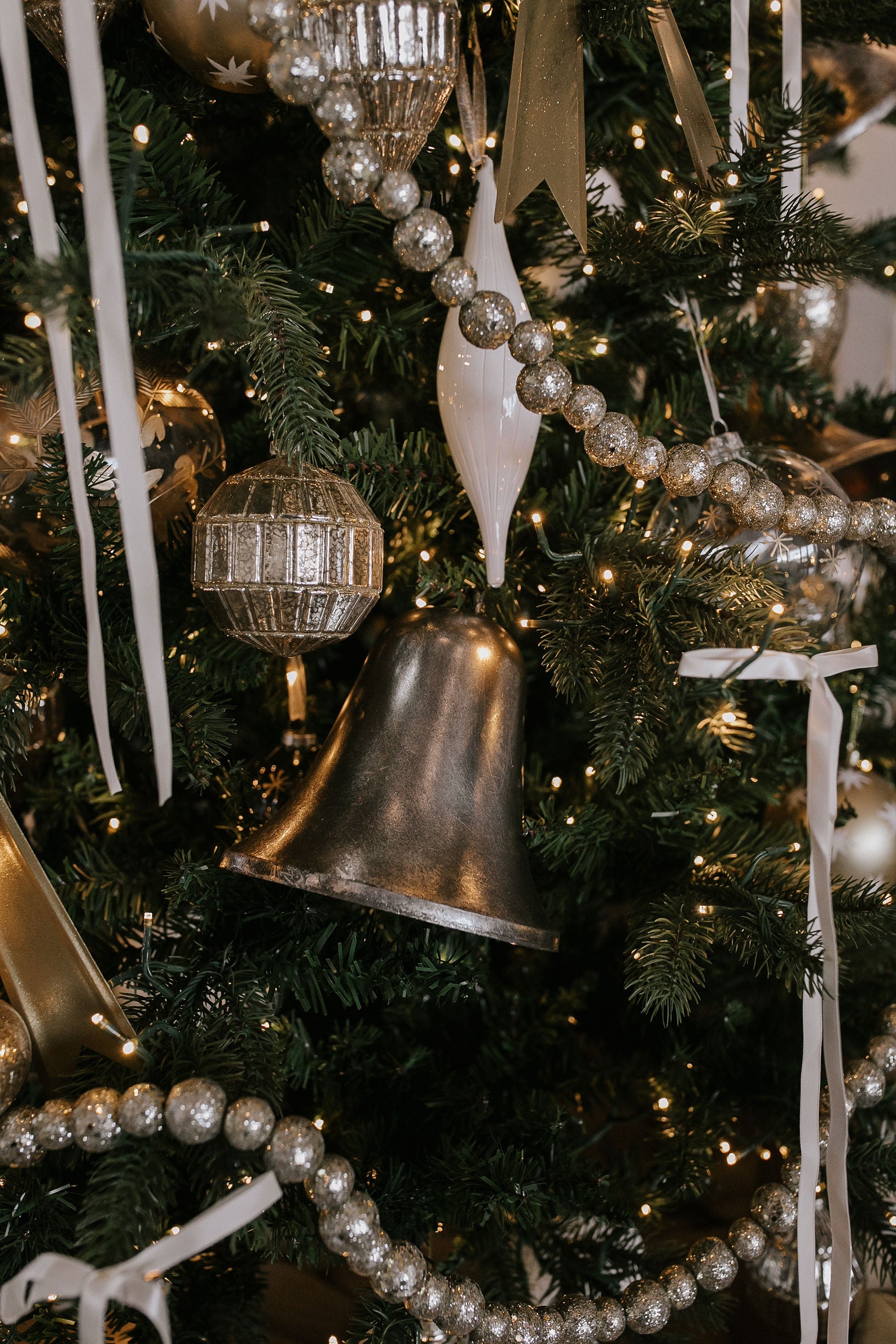 Winter Chime Bell Ornament - Silver