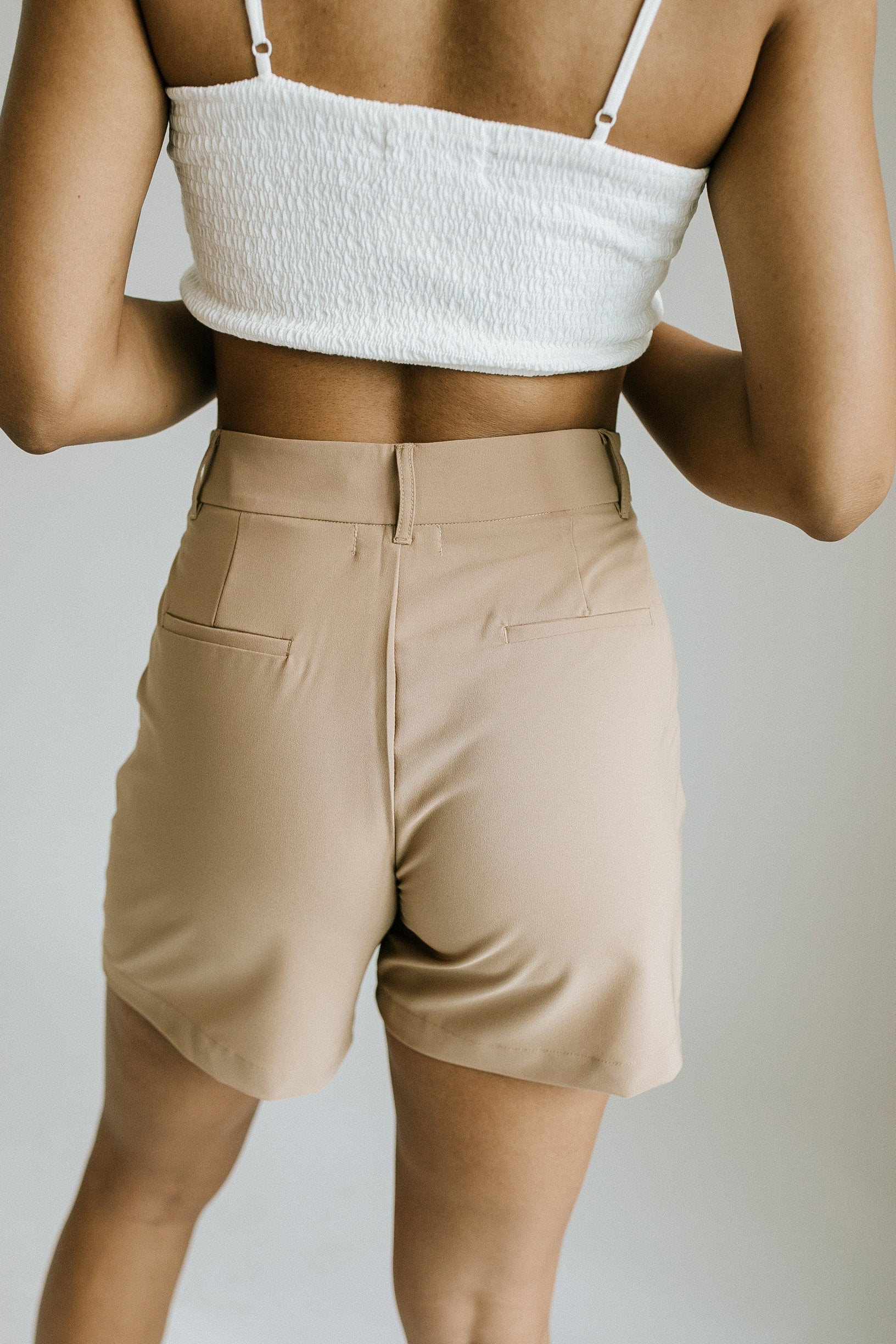 Pascal Pleated Shorts - Camel