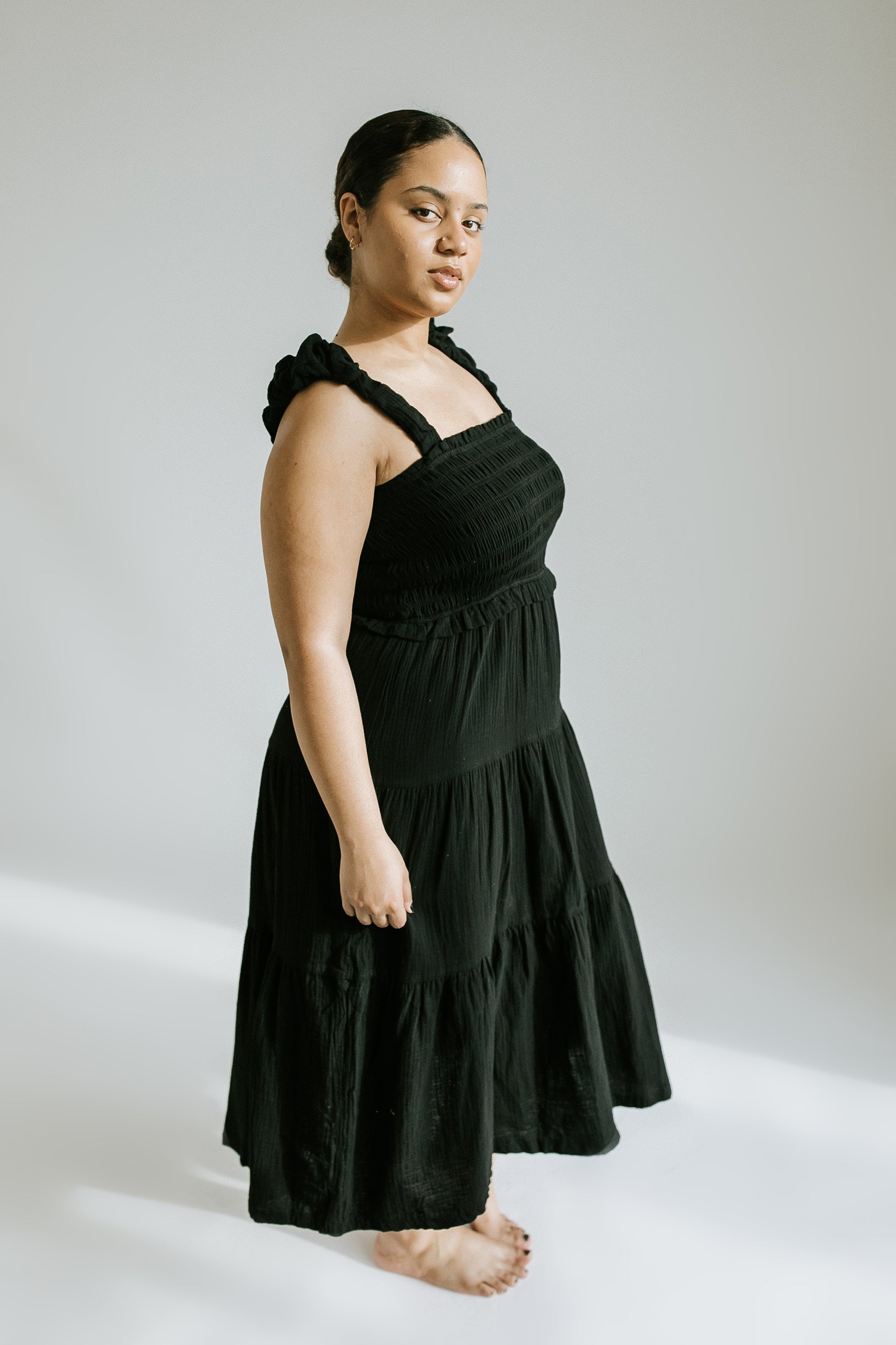 Sally Midi Dress - Black - More Sizes