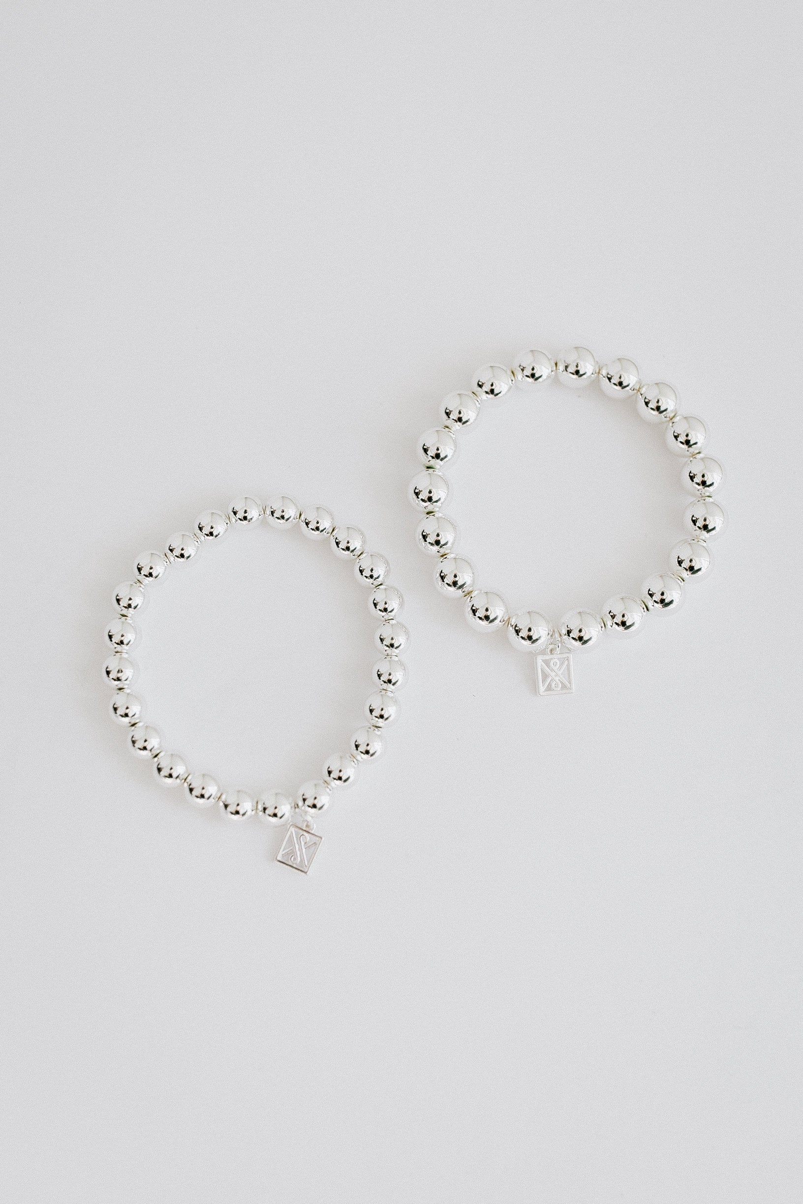 Around The Clock Beaded Bracelet - Silver