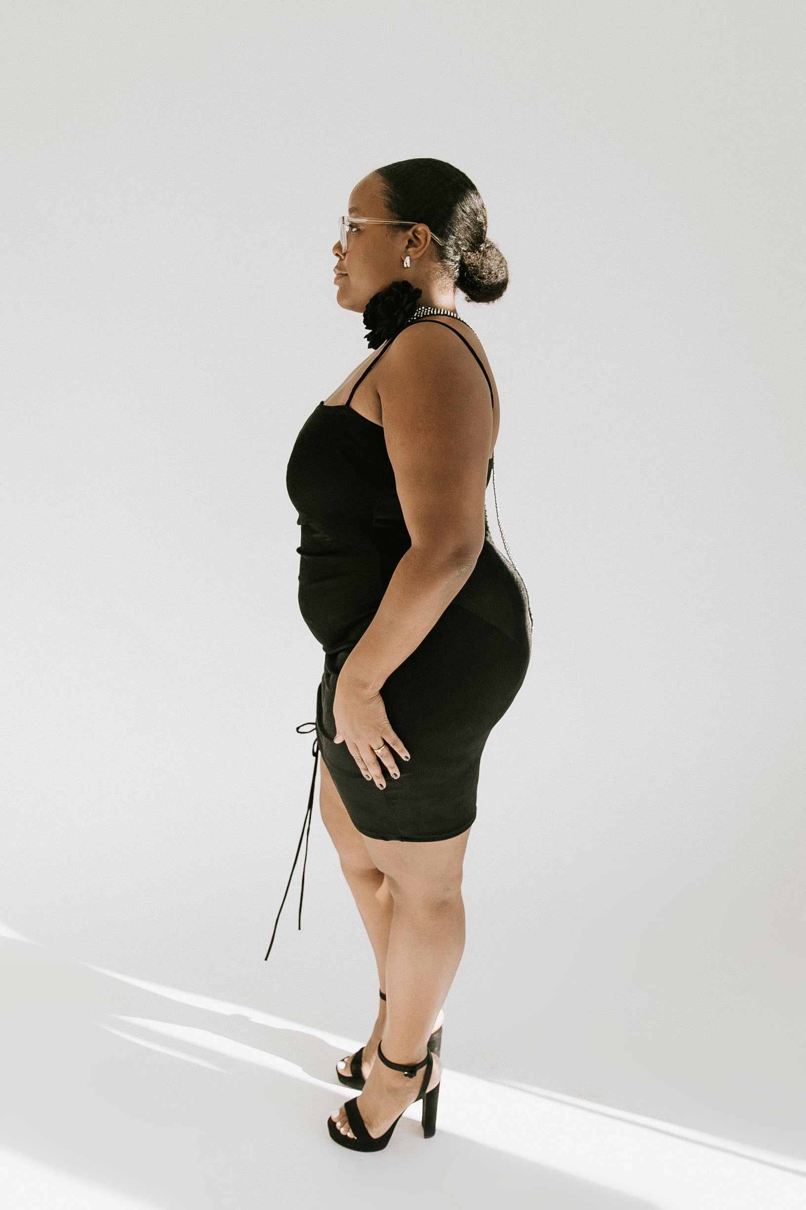 Aubrey Ruched Mini - More THELIFESTYLEDCO - - Shop Dress Black Sizes