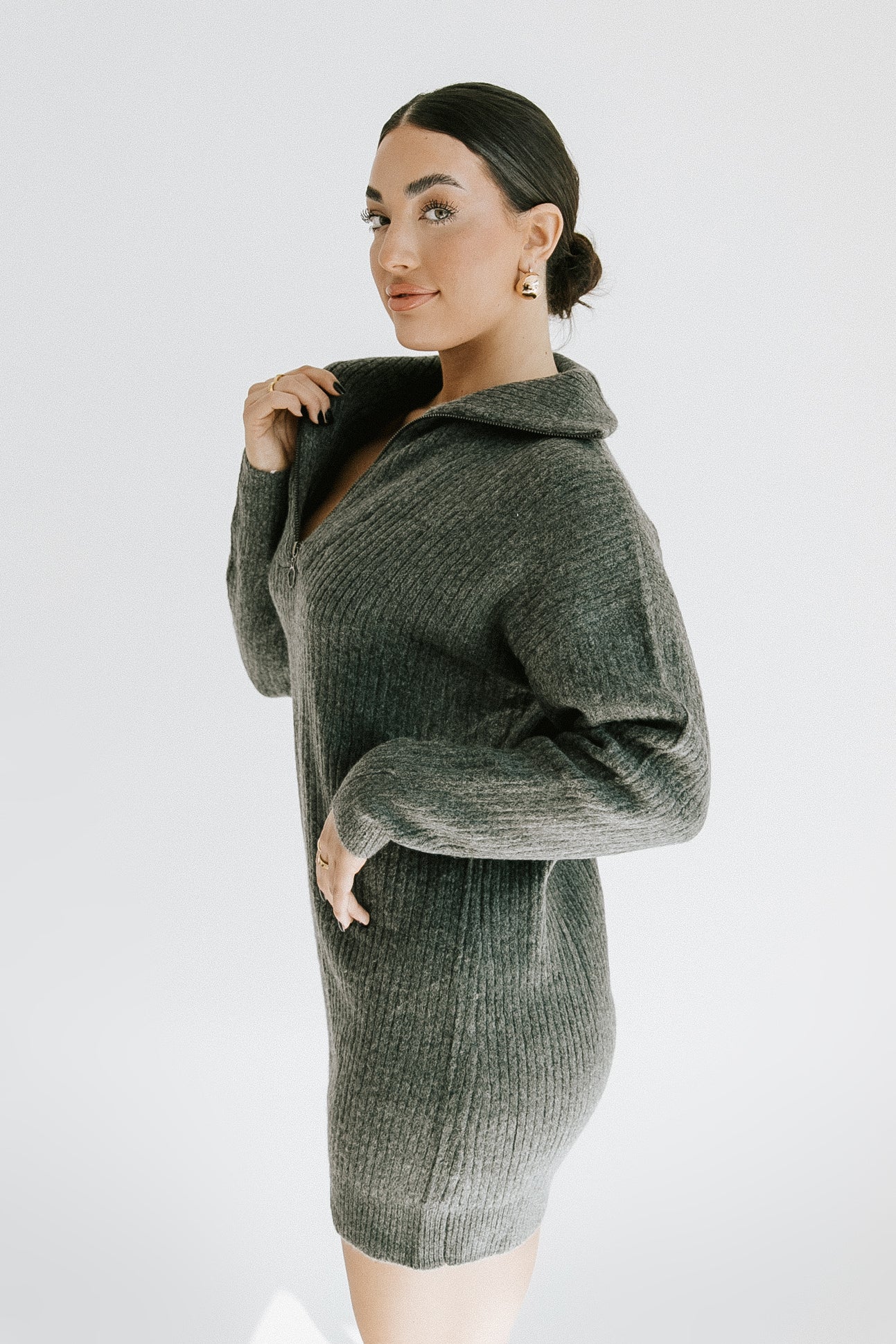 Kalden Sweater Dress - Grey