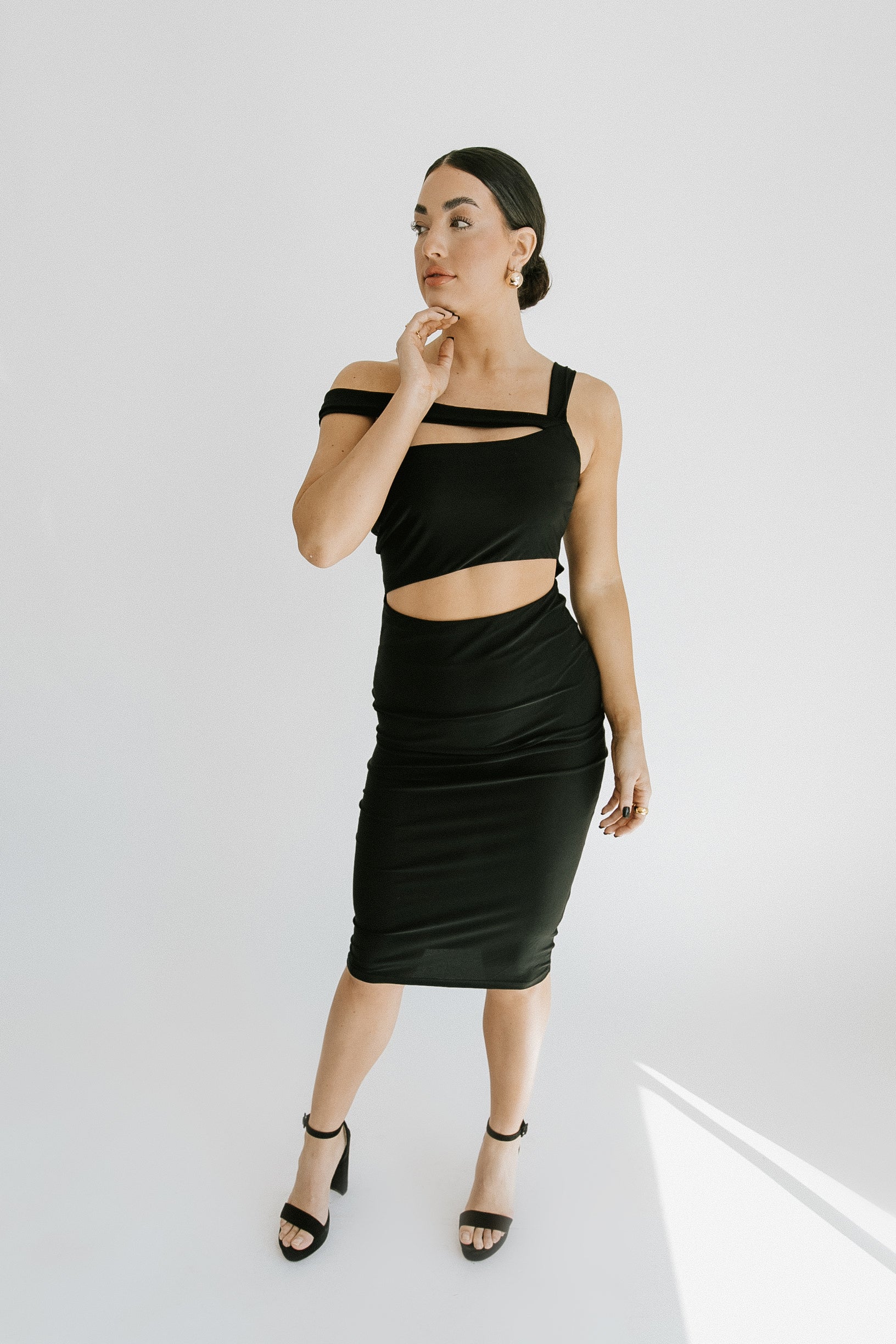 Hot Take Midi Dress - Black