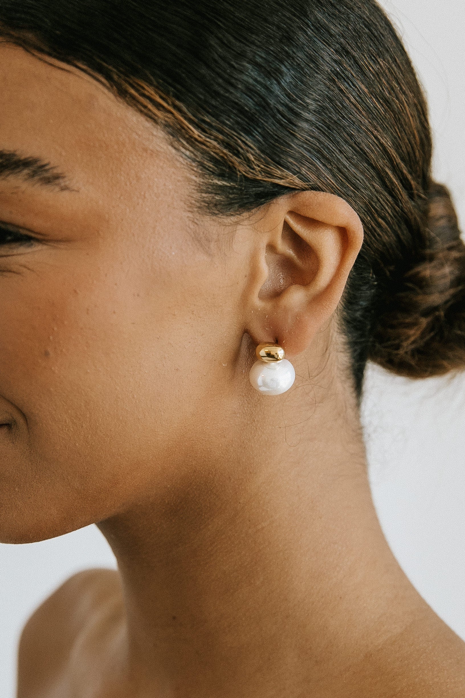 Hadley Pearl Earring - Gold