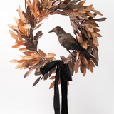 Bay Leaf Wreath with Ribbon - 30"