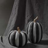 Matte Striped Pumpkin - Oval