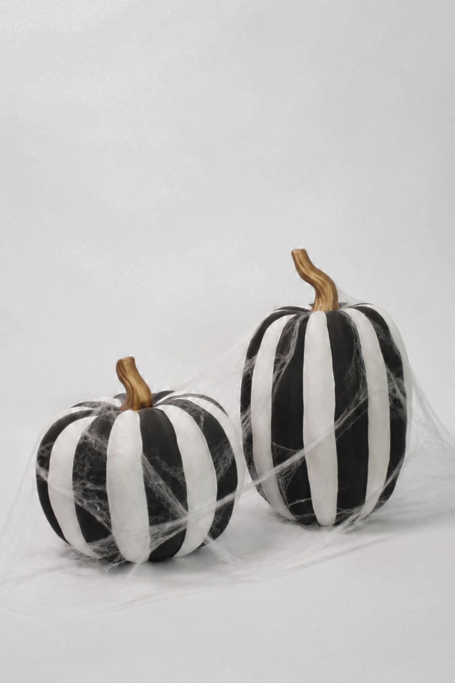 Matte Striped Pumpkin - Oval