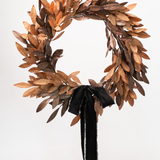 Bay Leaf Wreath with Ribbon - 30"