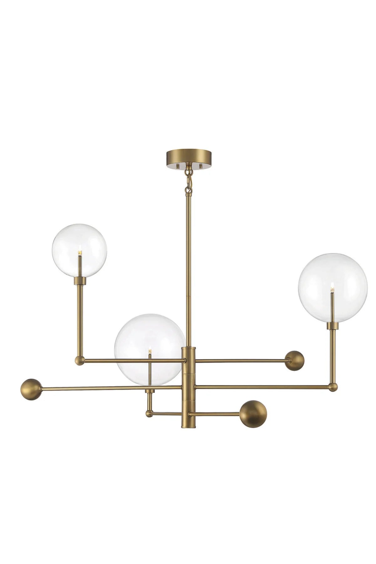 Coursey 3-Light Chandelier - Brass