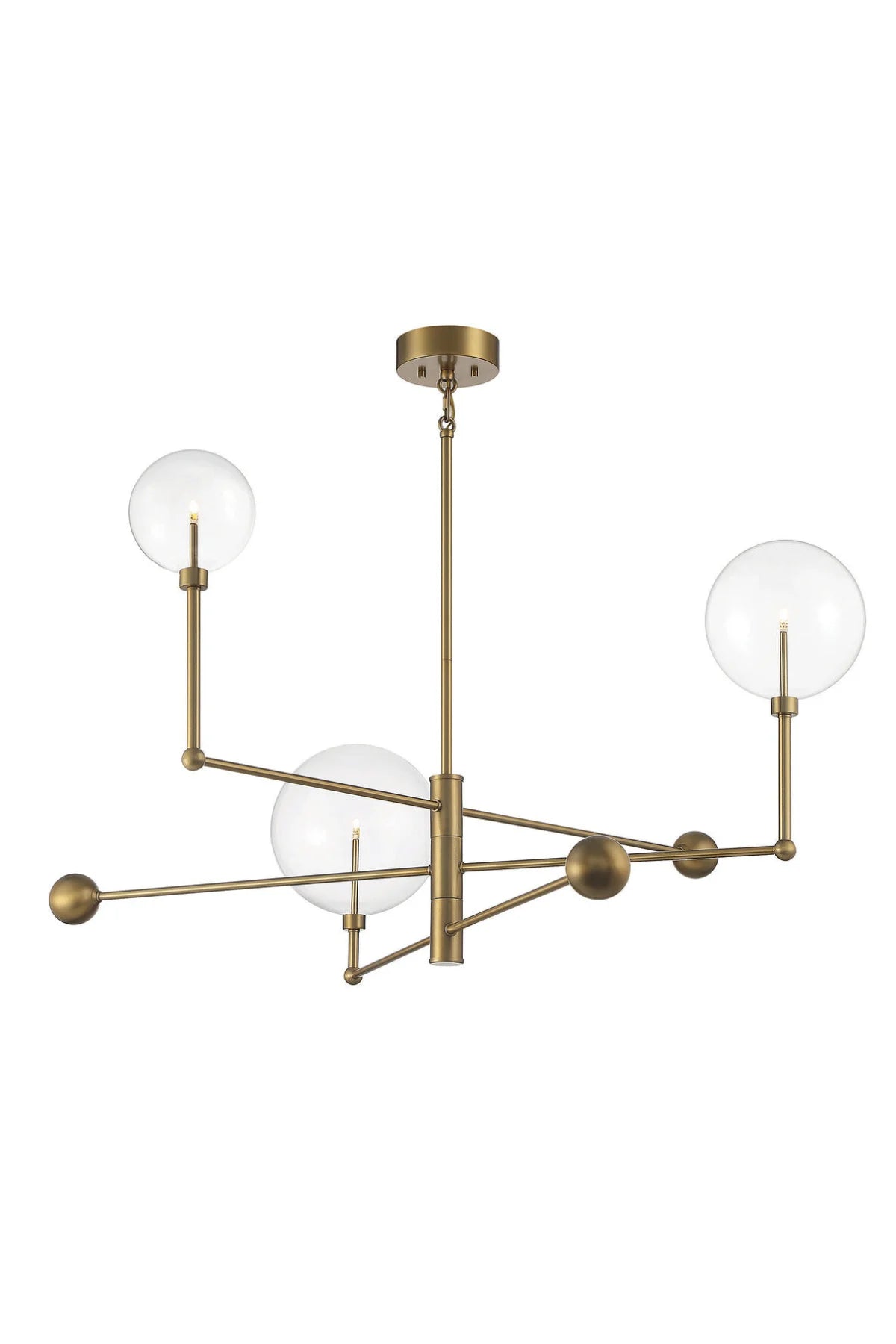 Coursey 3-Light Chandelier - Brass