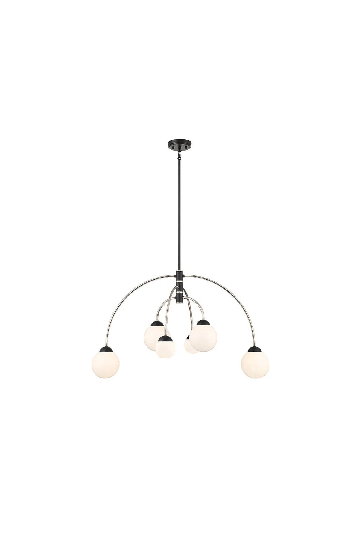 Flagstaff 6-Light Chandelier - Black + Nickel