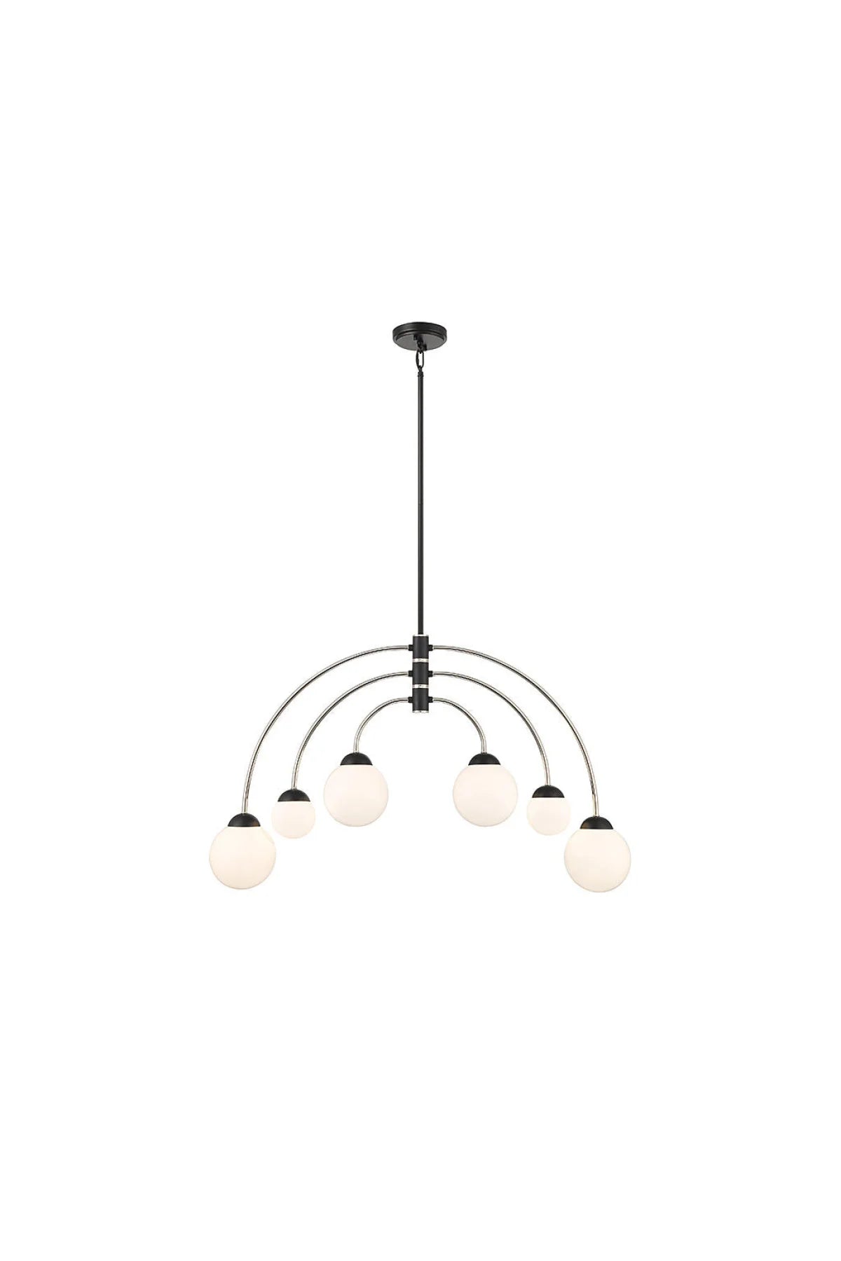 Flagstaff 6-Light Chandelier - Black + Nickel