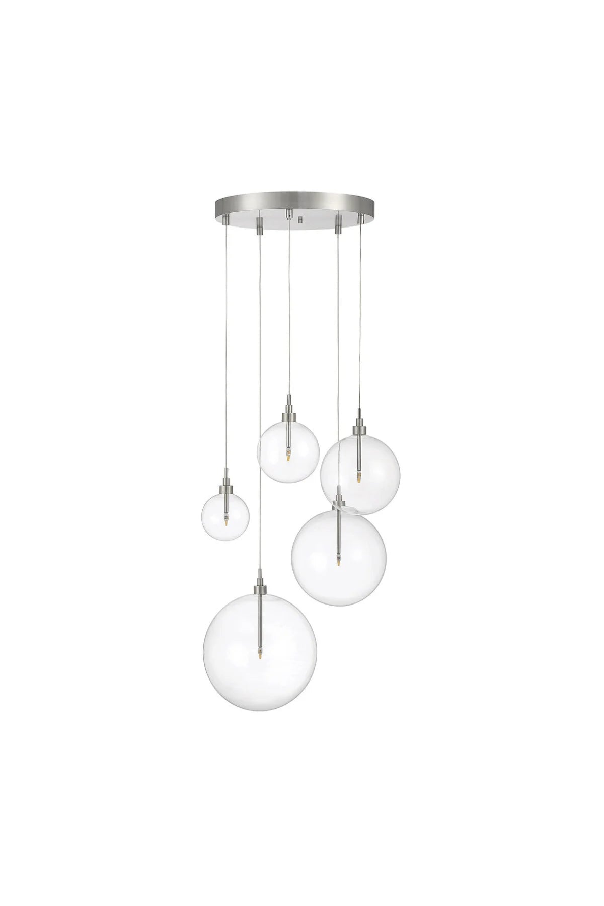 Gianni Chandelier - Brushed Nickel